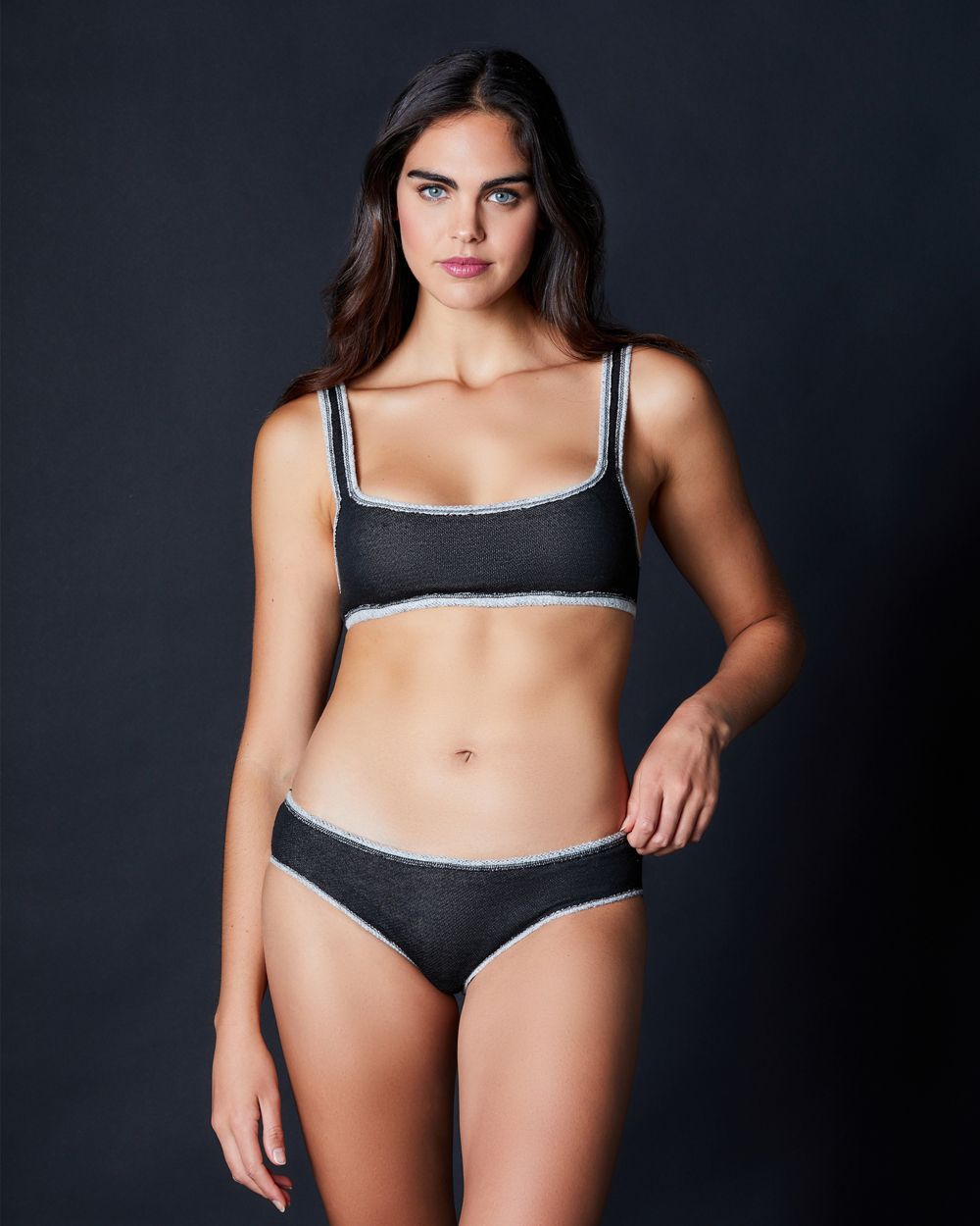 Only Hearts Fleece Tank Bralette in gray