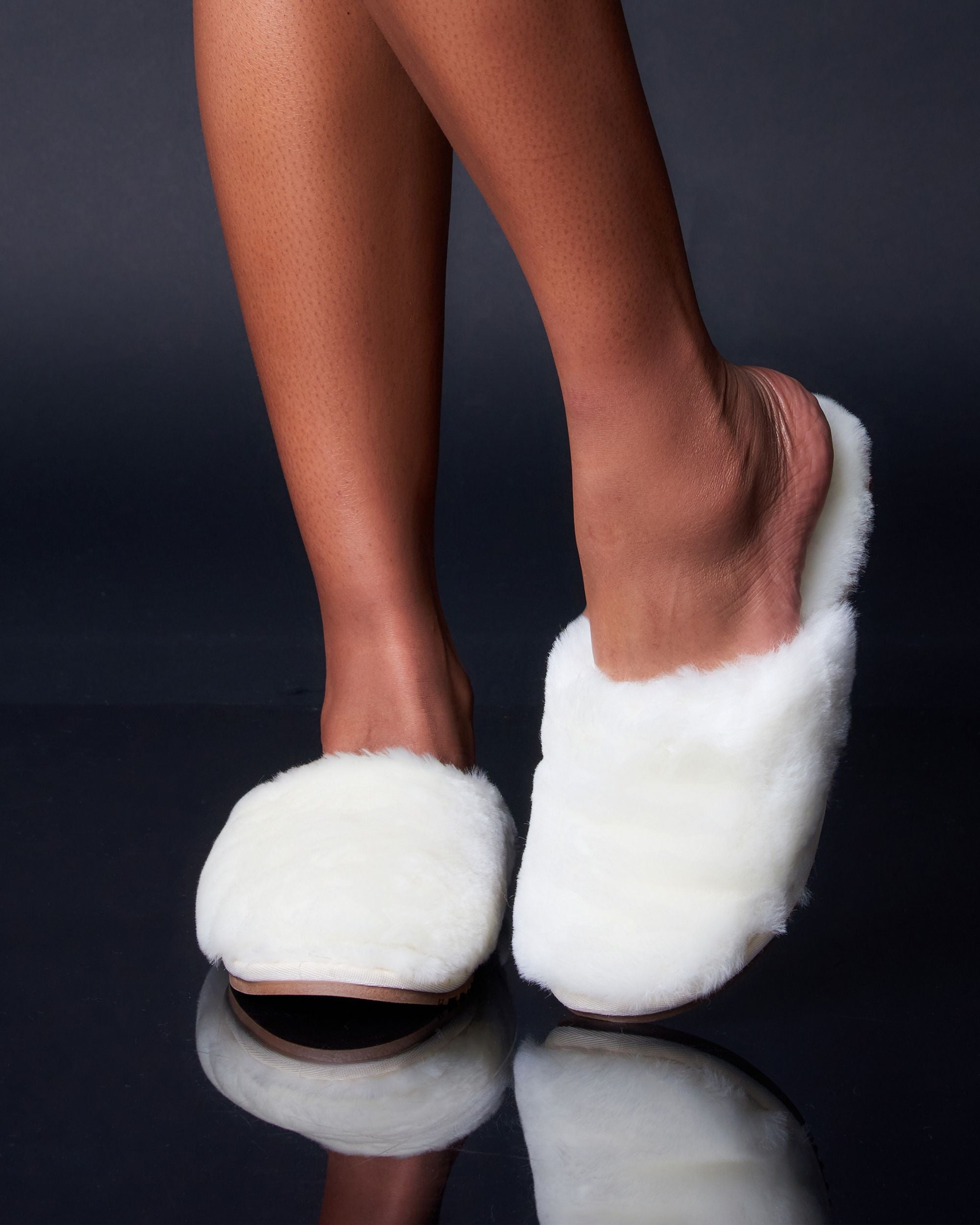 Patricia Green Montana Shearling Slippers in white