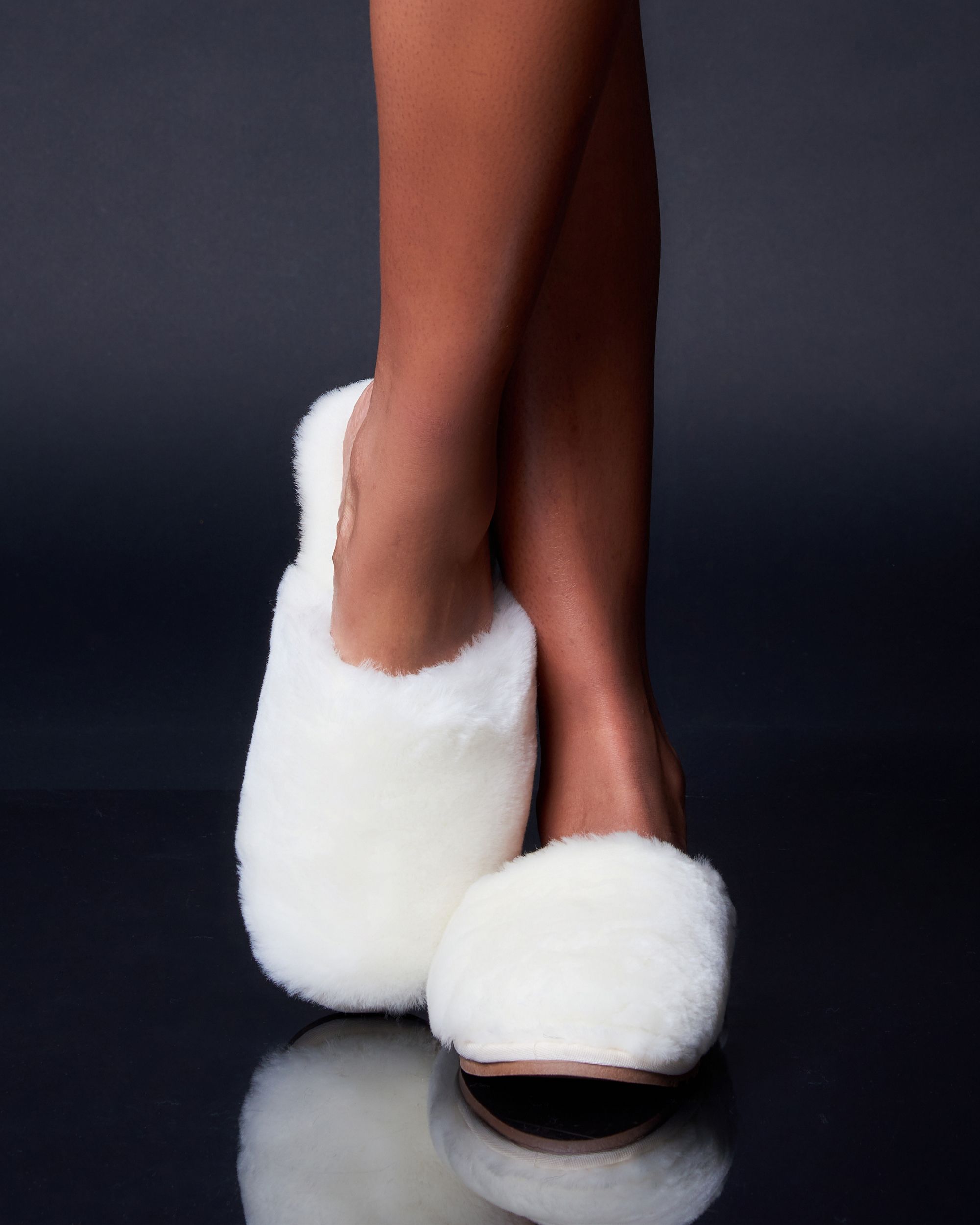 Patricia Green Montana Shearling Slippers in white