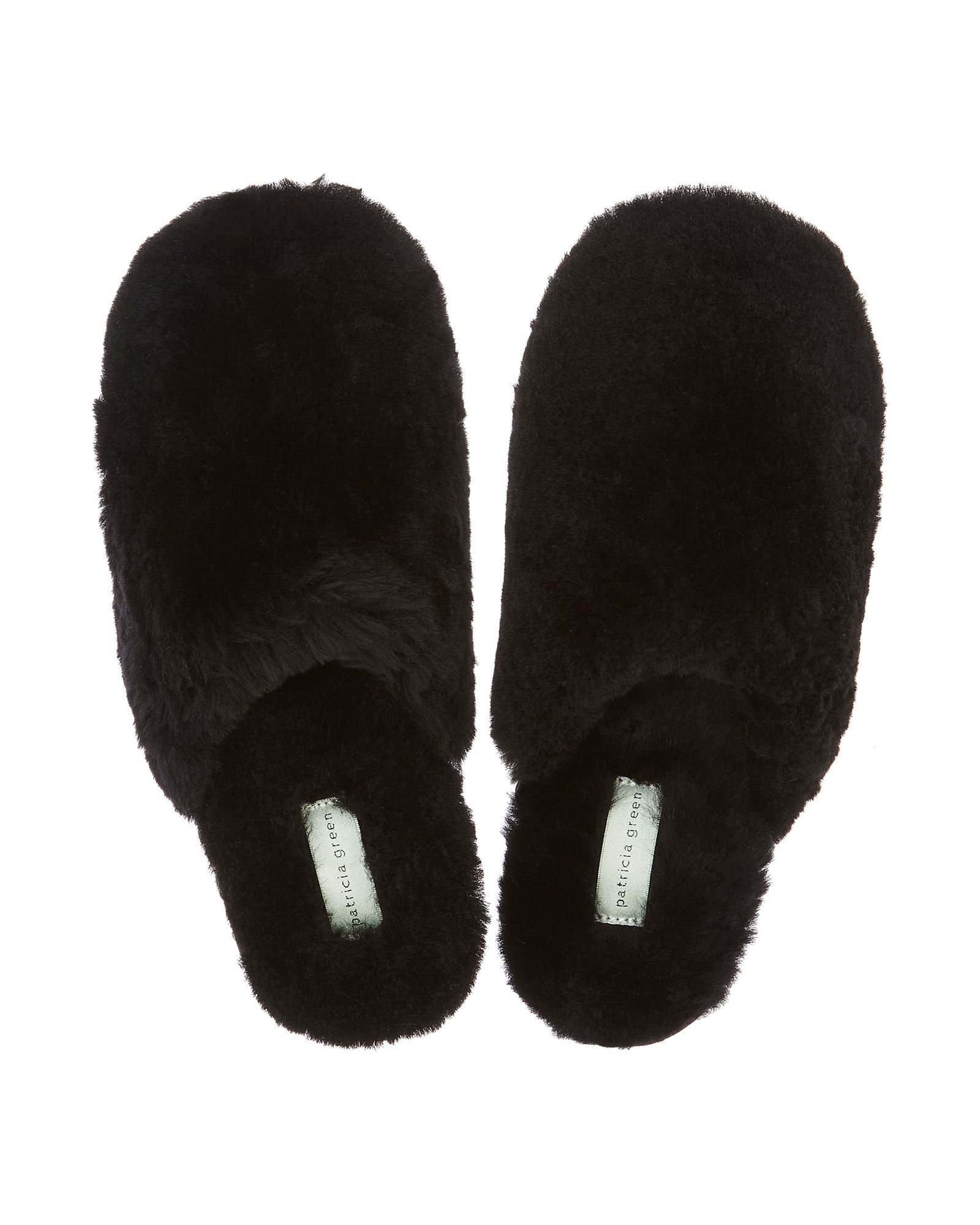 Patricia Green Montana Shearling Slippers in black