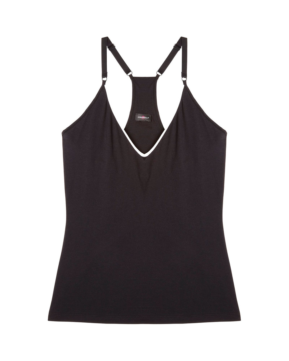 Cosabella Bella Curvy Racerback Cami, Pant & Robe Set in black