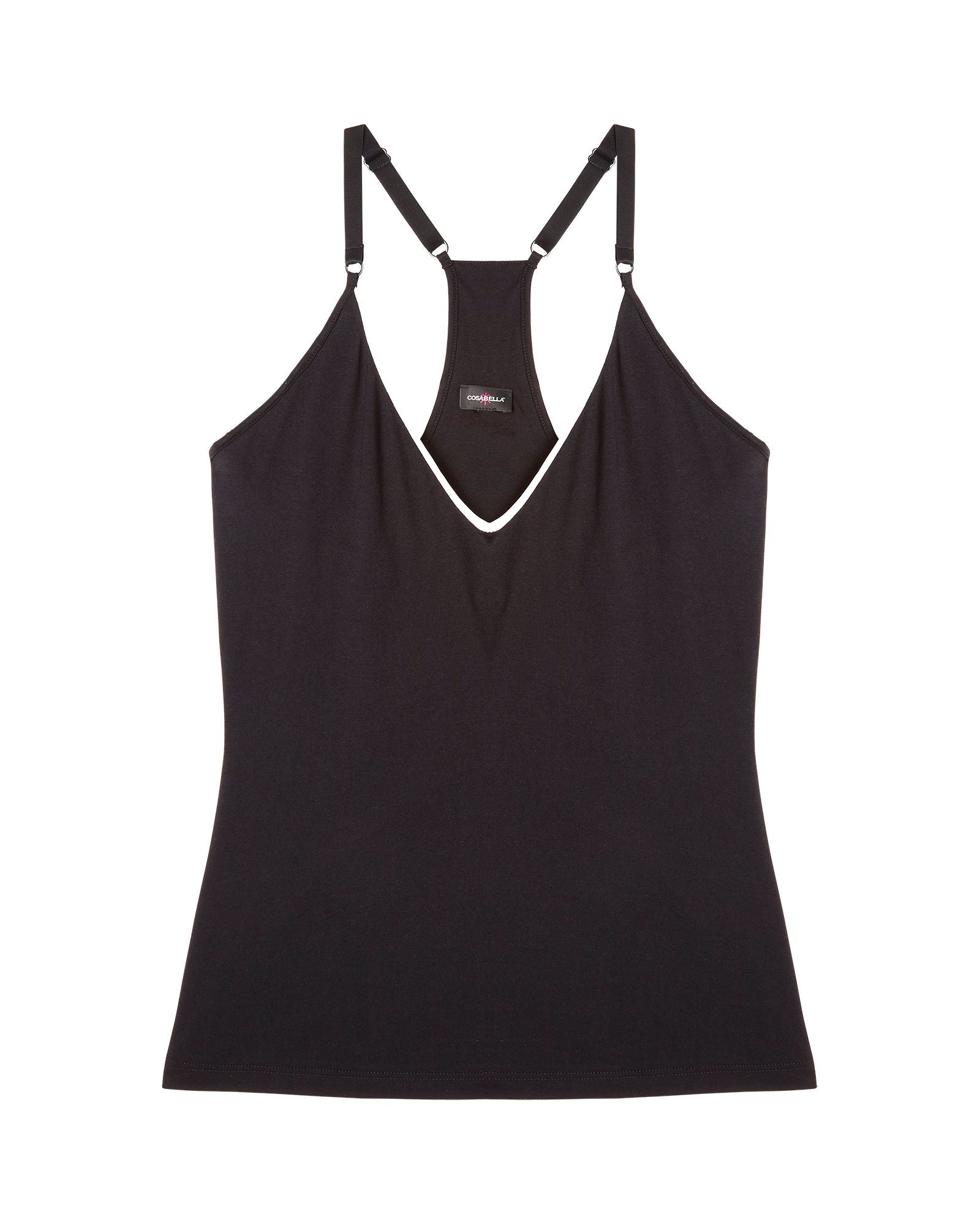 Cosabella Bella Curvy Racerback Cami, Pant & Robe Set in black