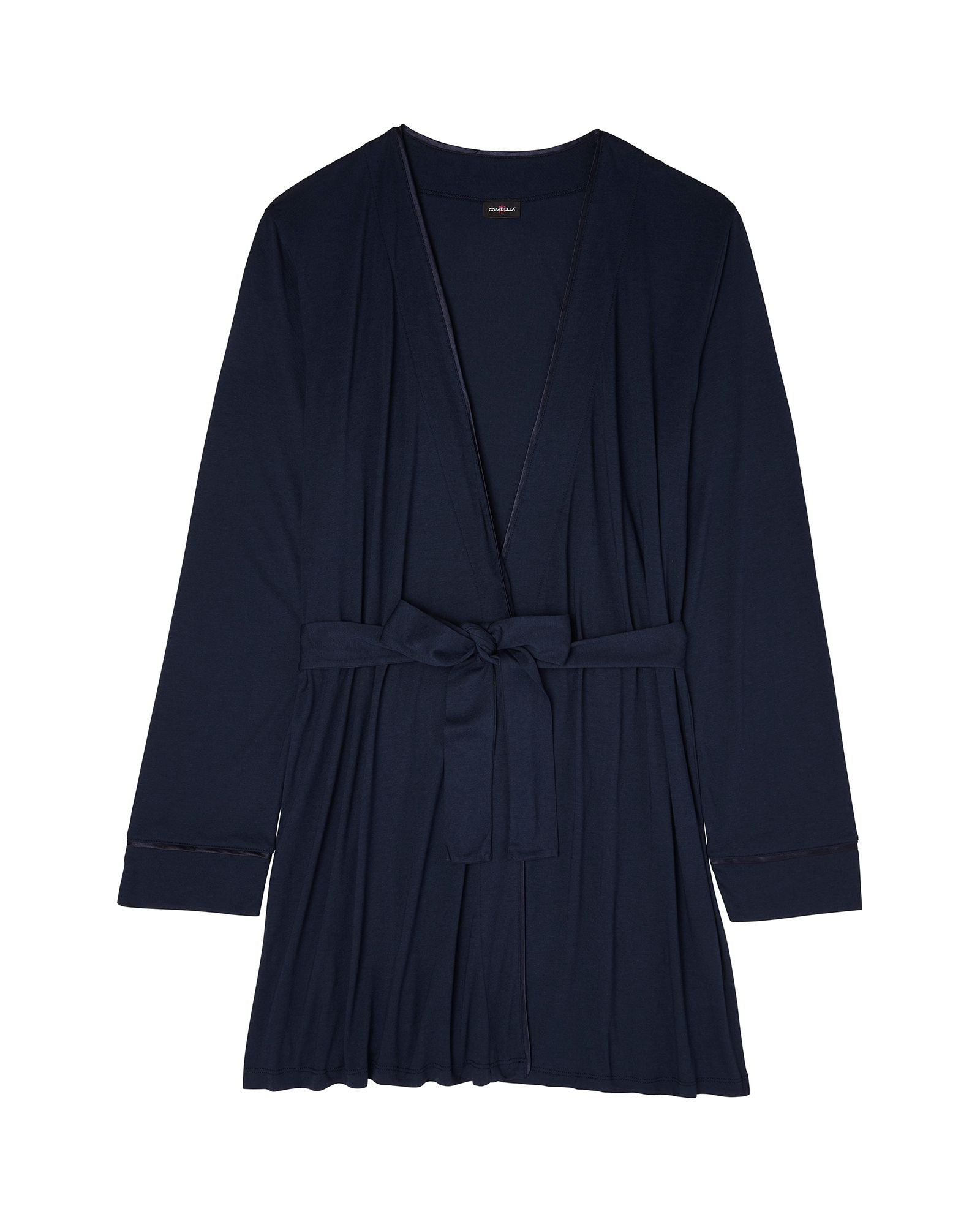 Cosabella Bella Curvy Racerback Cami, Pant & Robe Set in blue