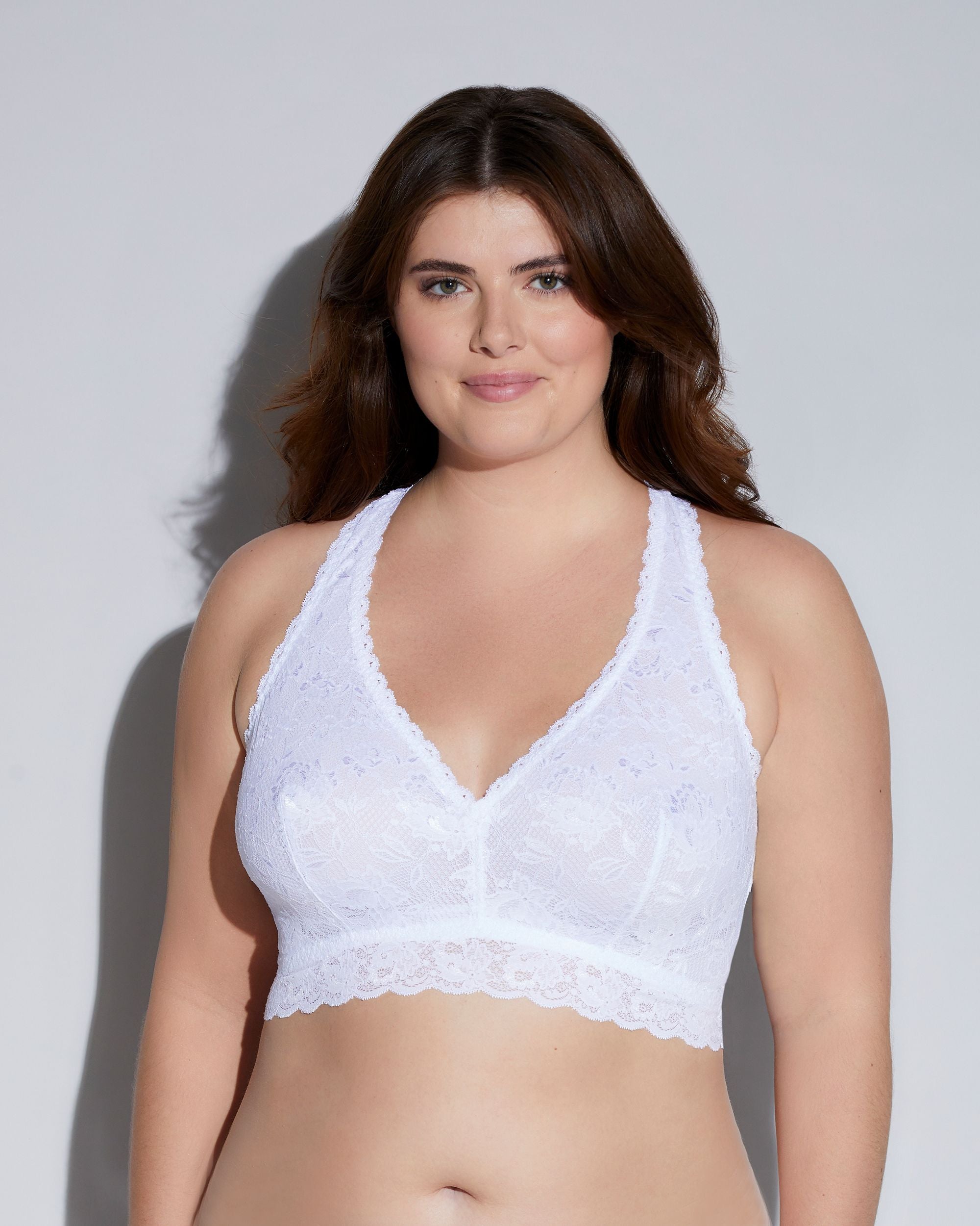 Cosabella Never Say Never Extended Racie Racerback Bralette in white