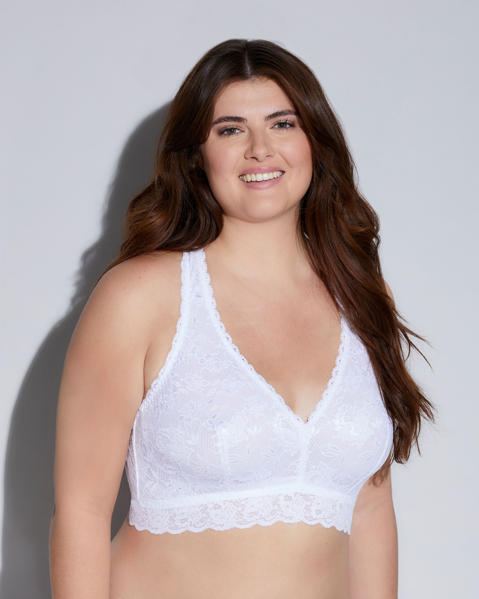 Cosabella Never Say Never Extended Racie Racerback Bralette in white