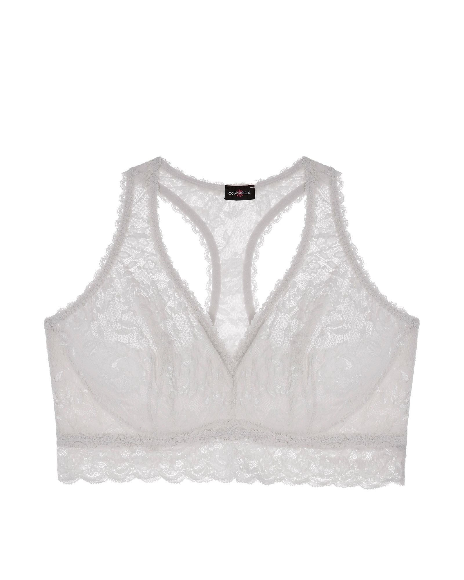 Cosabella Never Say Never Extended Racie Racerback Bralette in white
