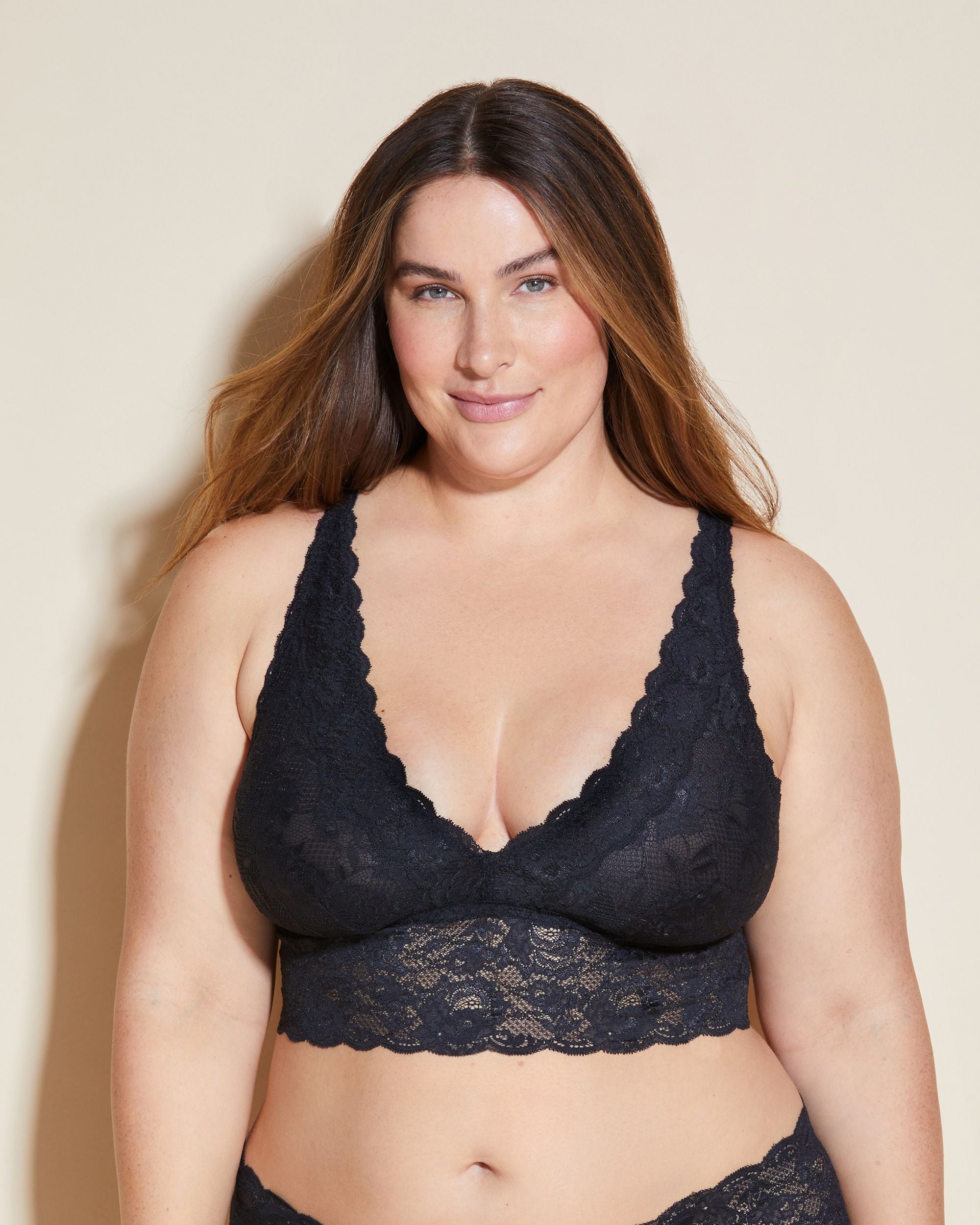 Cosabella Never Say Never Extended Plungie Bralette in black