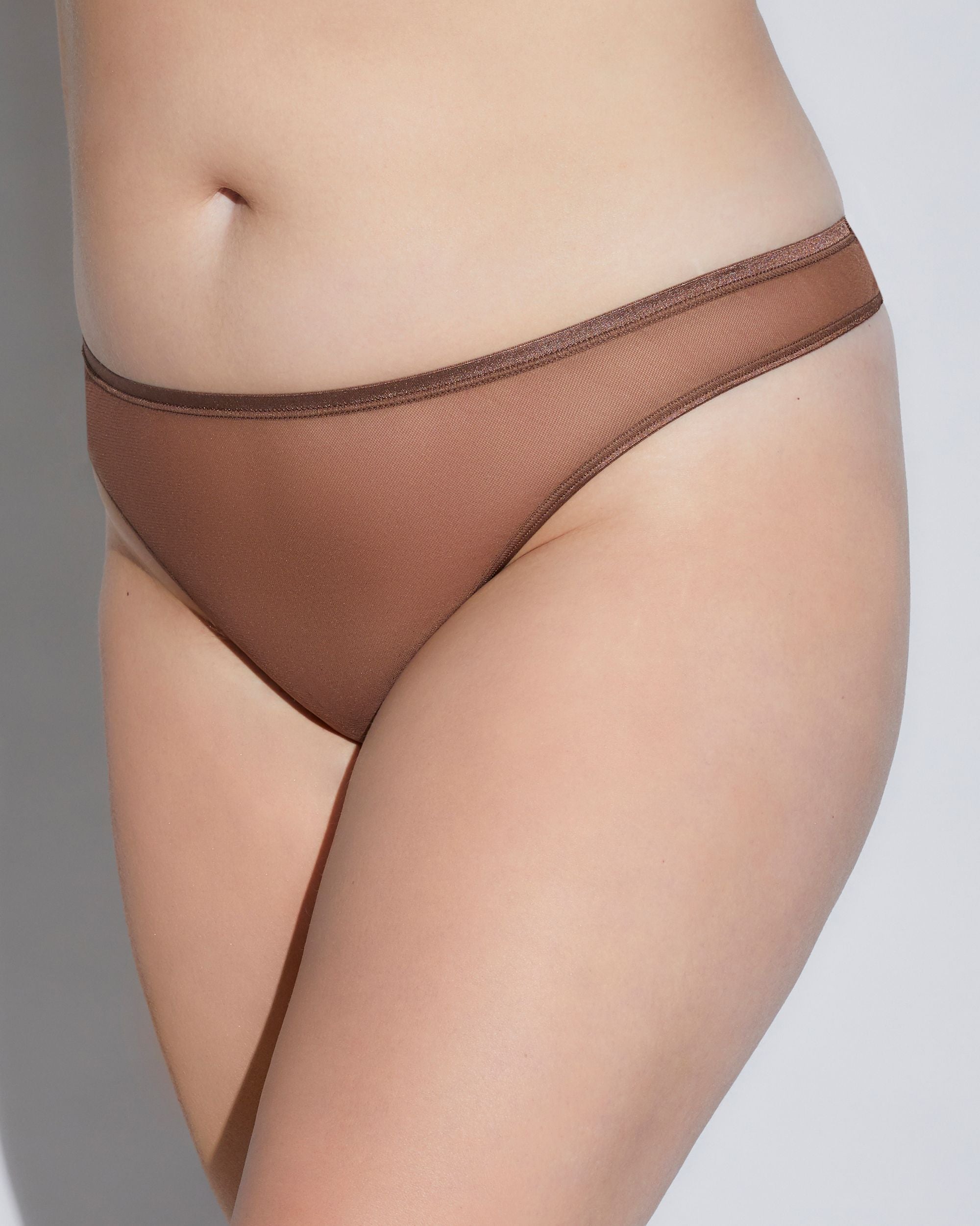 Cosabella Soire Confidence Extended Classic Thong in brown