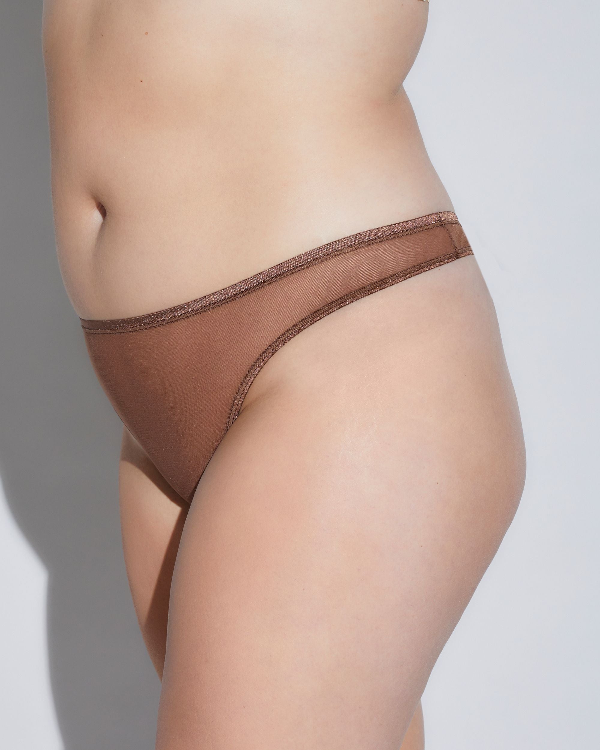 Cosabella Soire Confidence Extended Classic Thong in brown