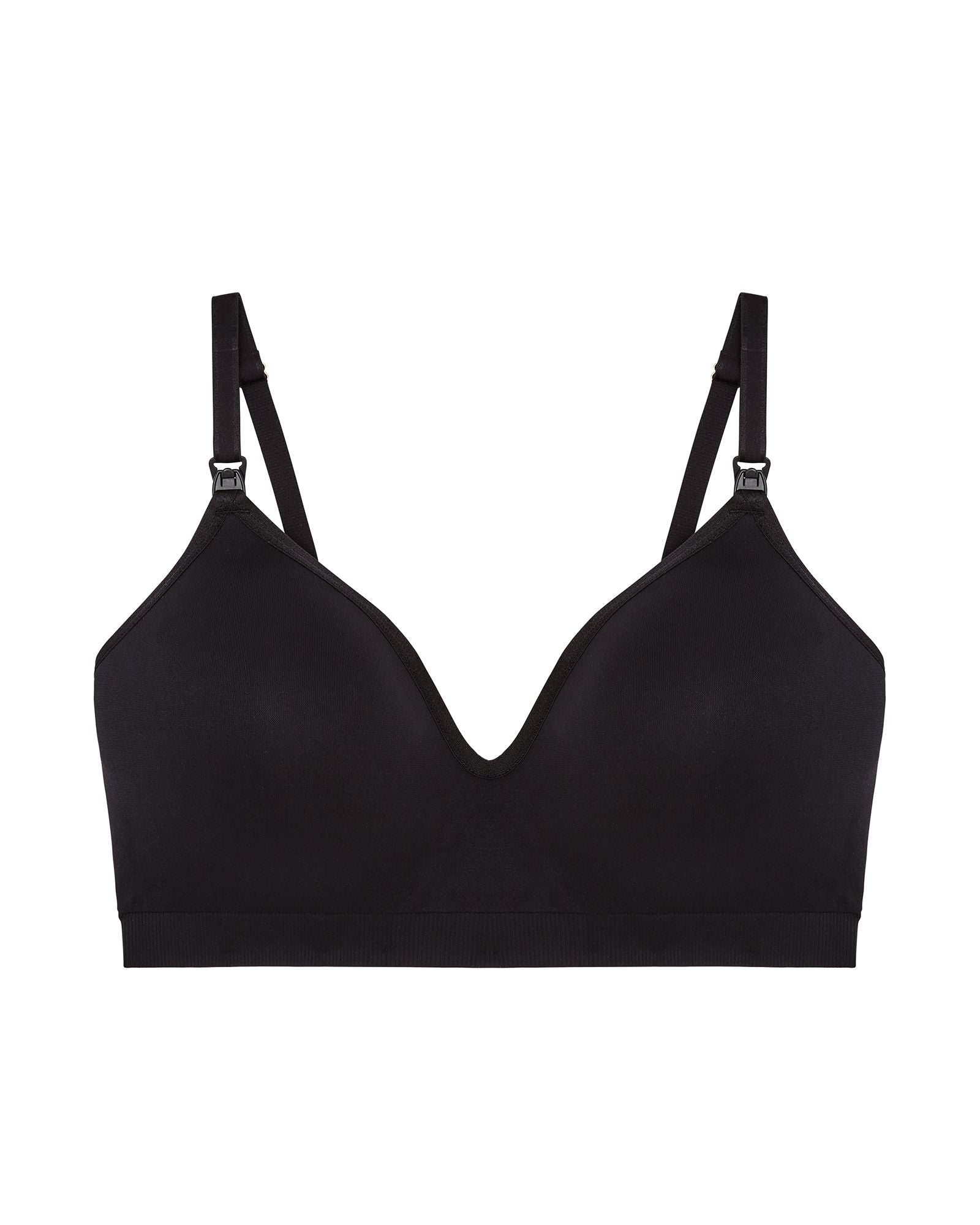 Pea In the Pod Seamless Convertible Plunge Nursing Bra in black
