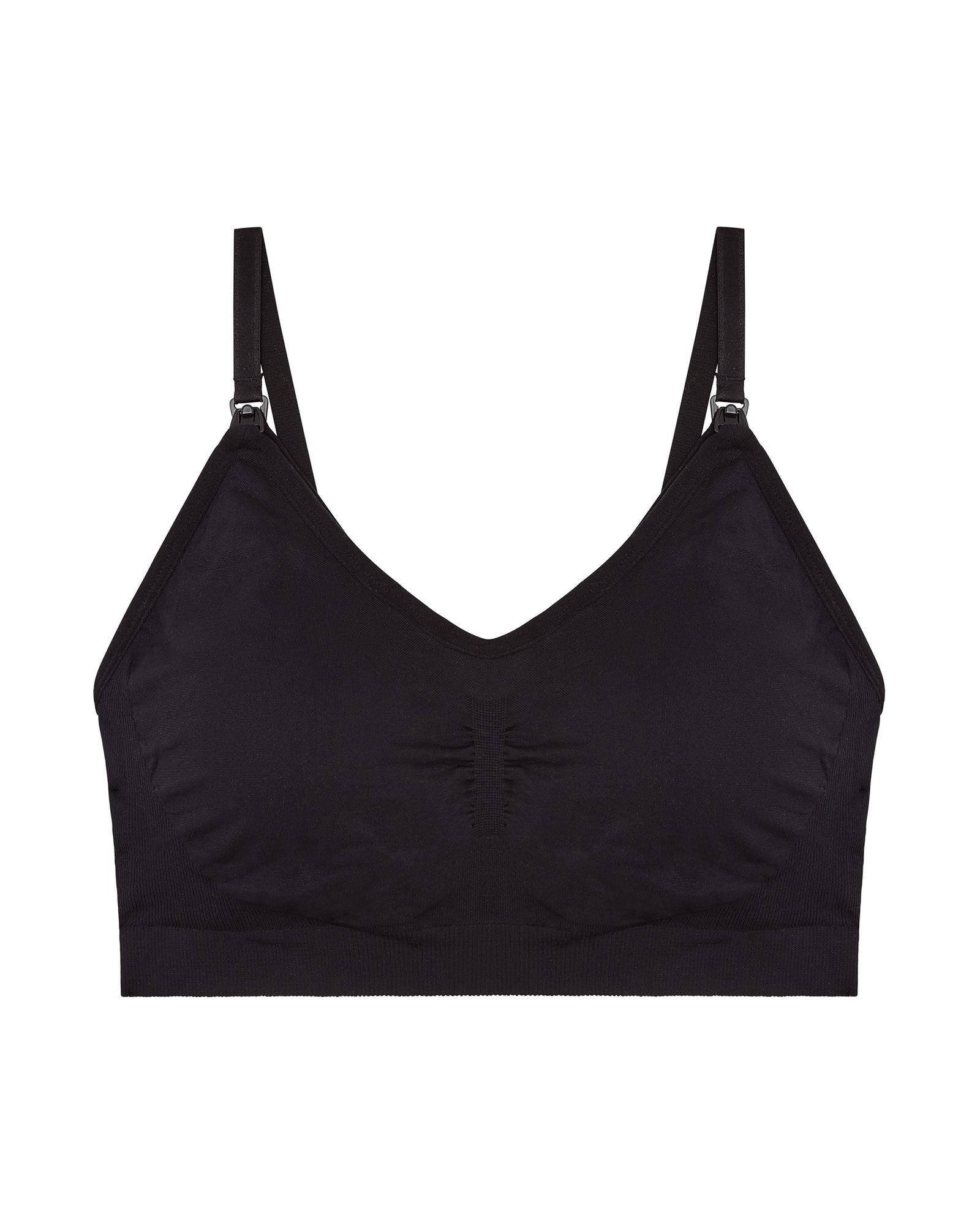 Motherhood Maternity Seamless Pumping and Nursing Bra in black