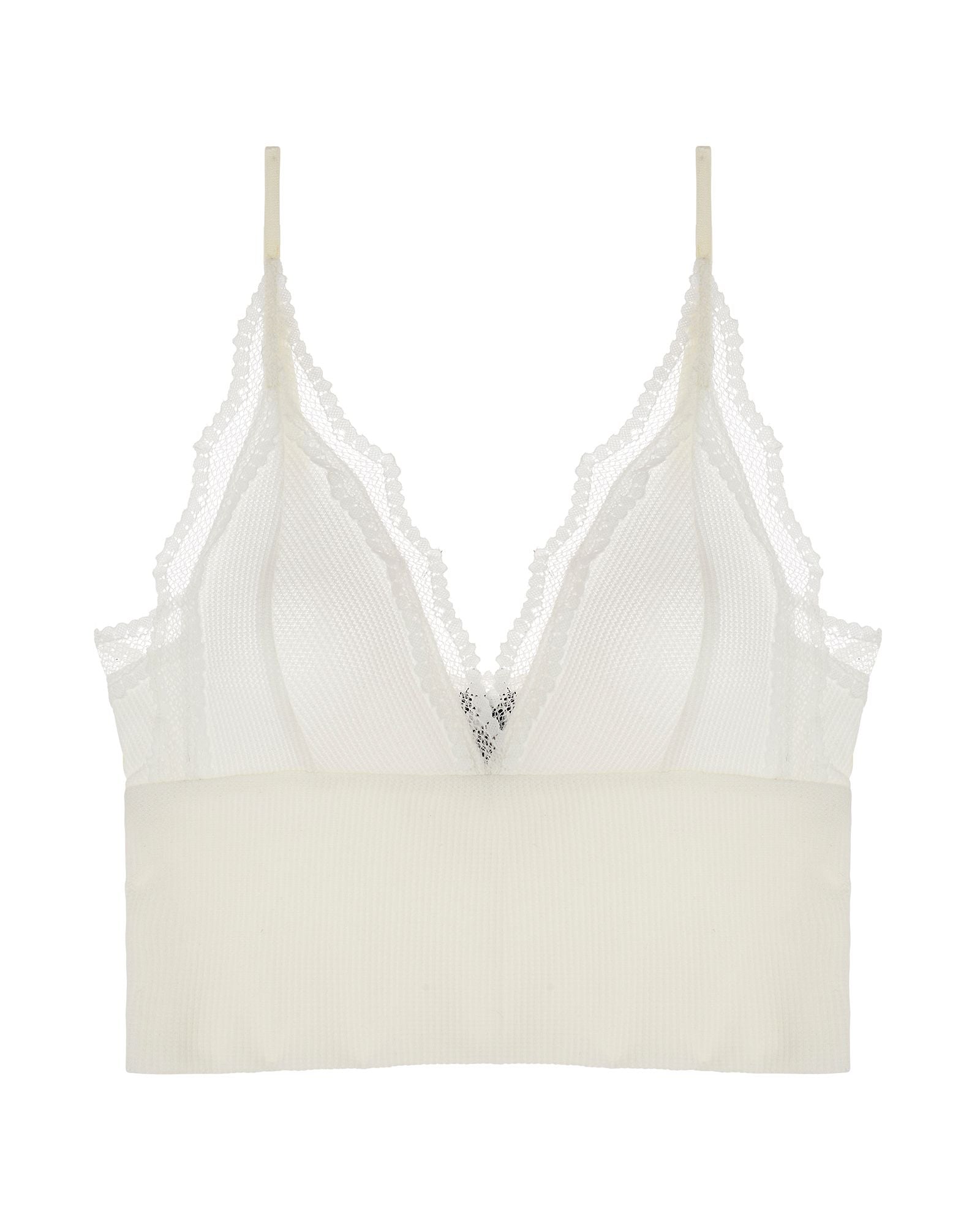 Only Hearts Bella Feather Weight Thermal Crop Cami in white