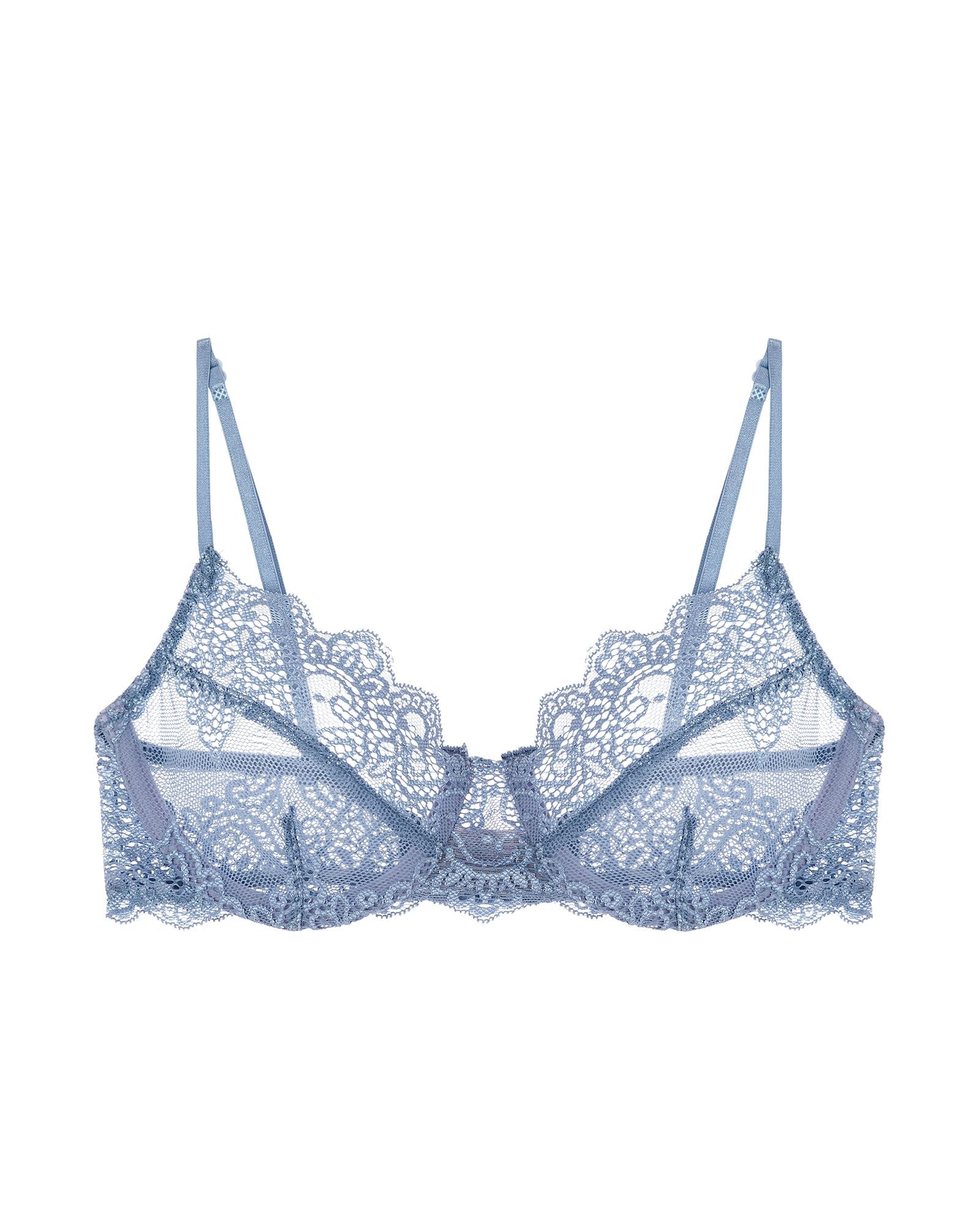 Only Hearts So Fine with Lace Underwire Bra in blue