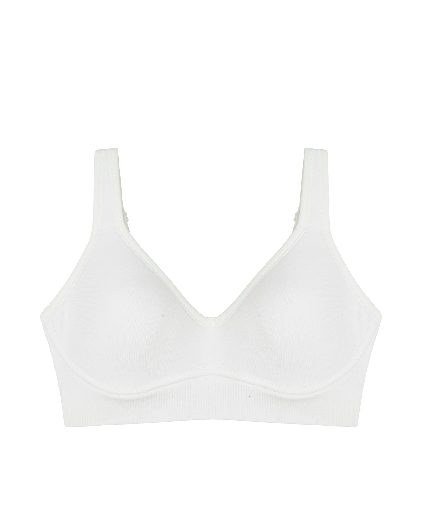 OnGossamer Cabana Cotton Seamless Built Up Wire Free Bra in white