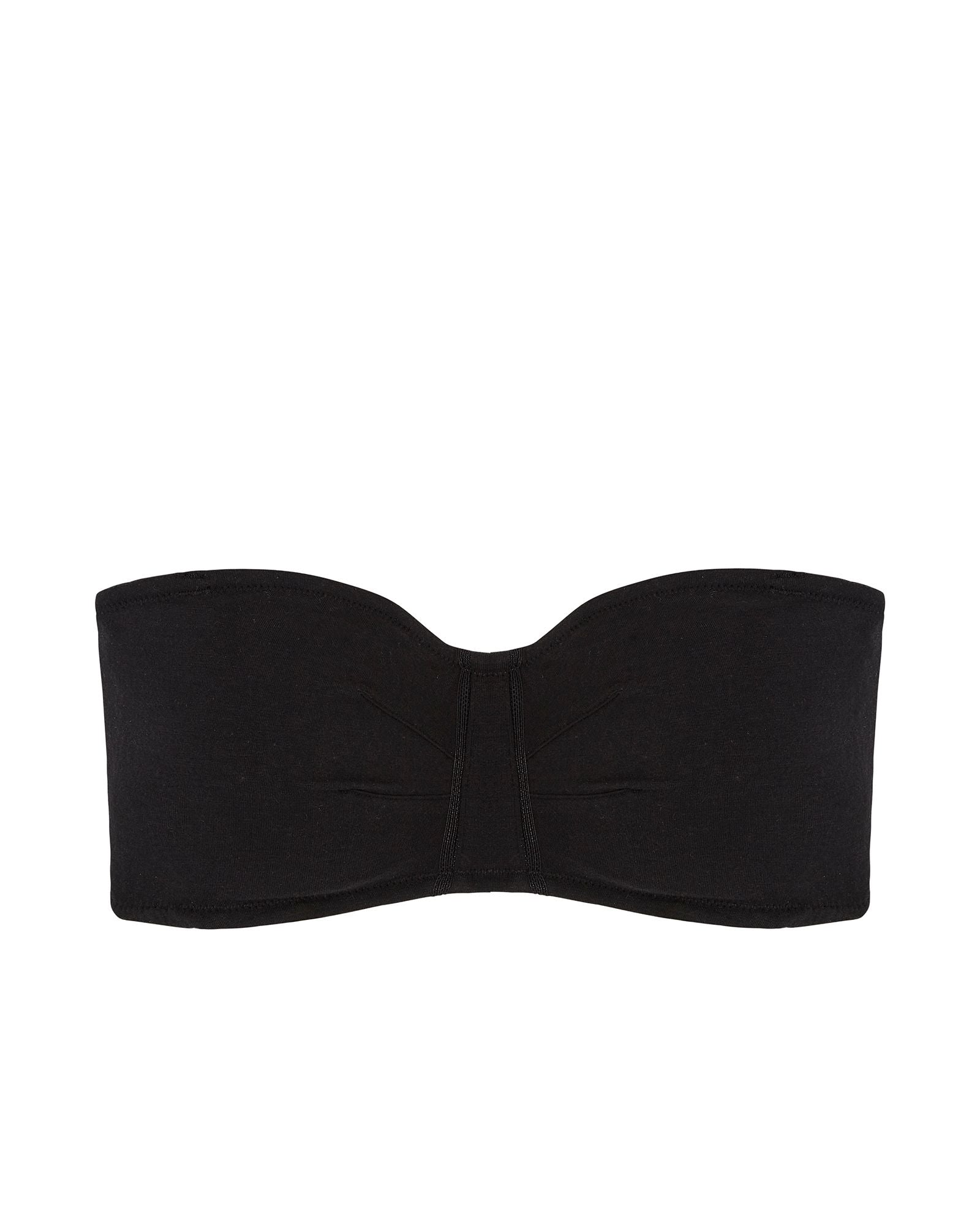 OnGossamer Cabana Cotton Bandeau Bralette in black