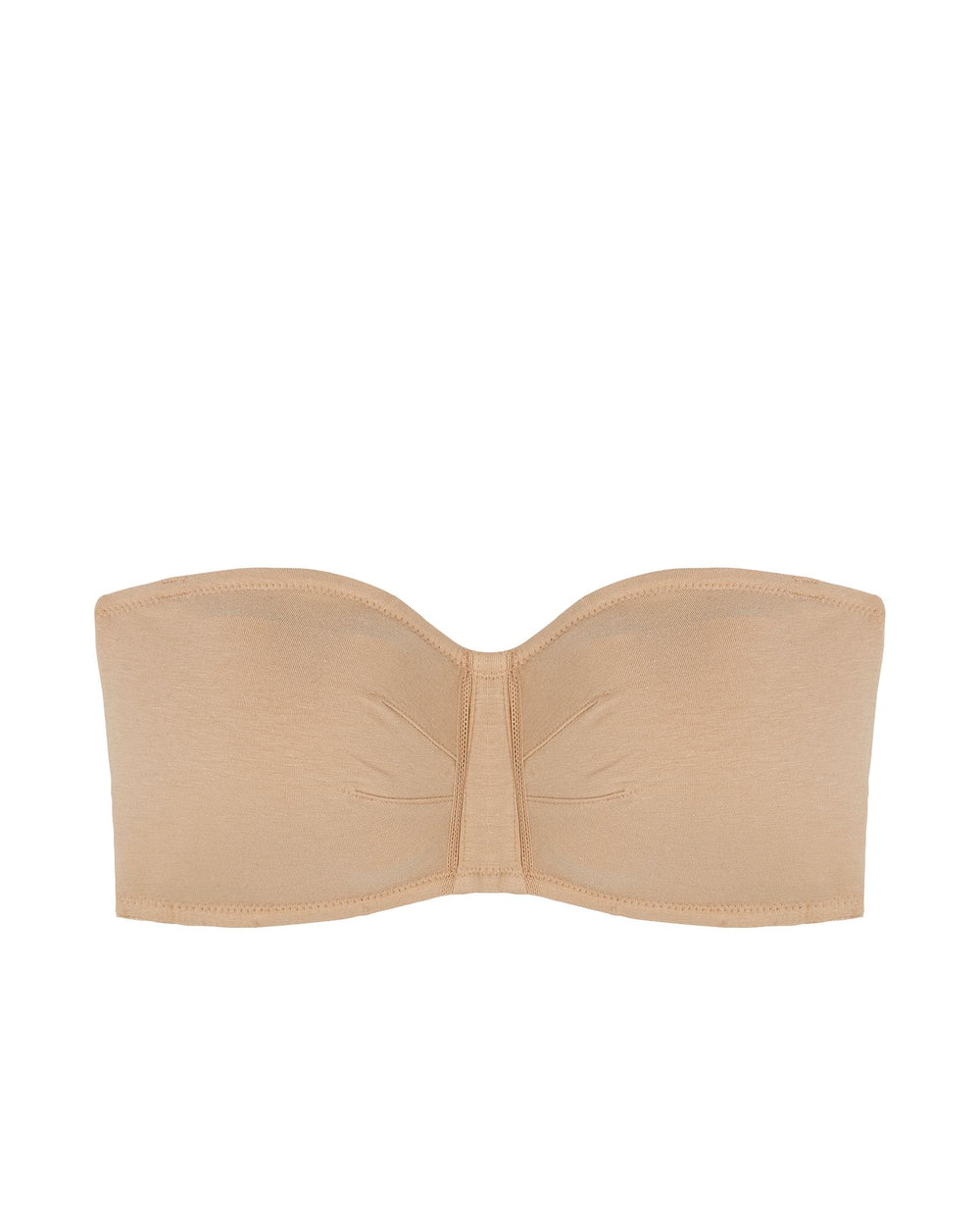 OnGossamer Cabana Cotton Bandeau Bralette in beige