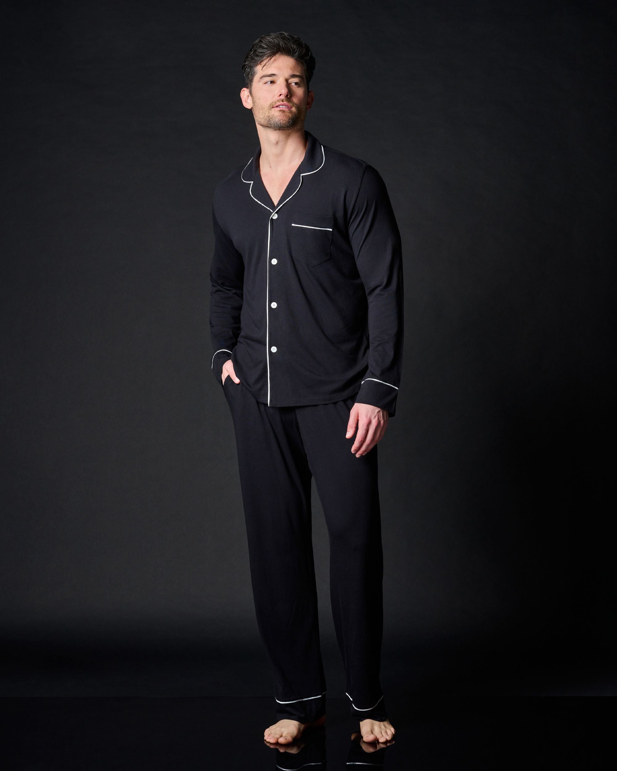 Cosabella Classic Men's PJ Set in black