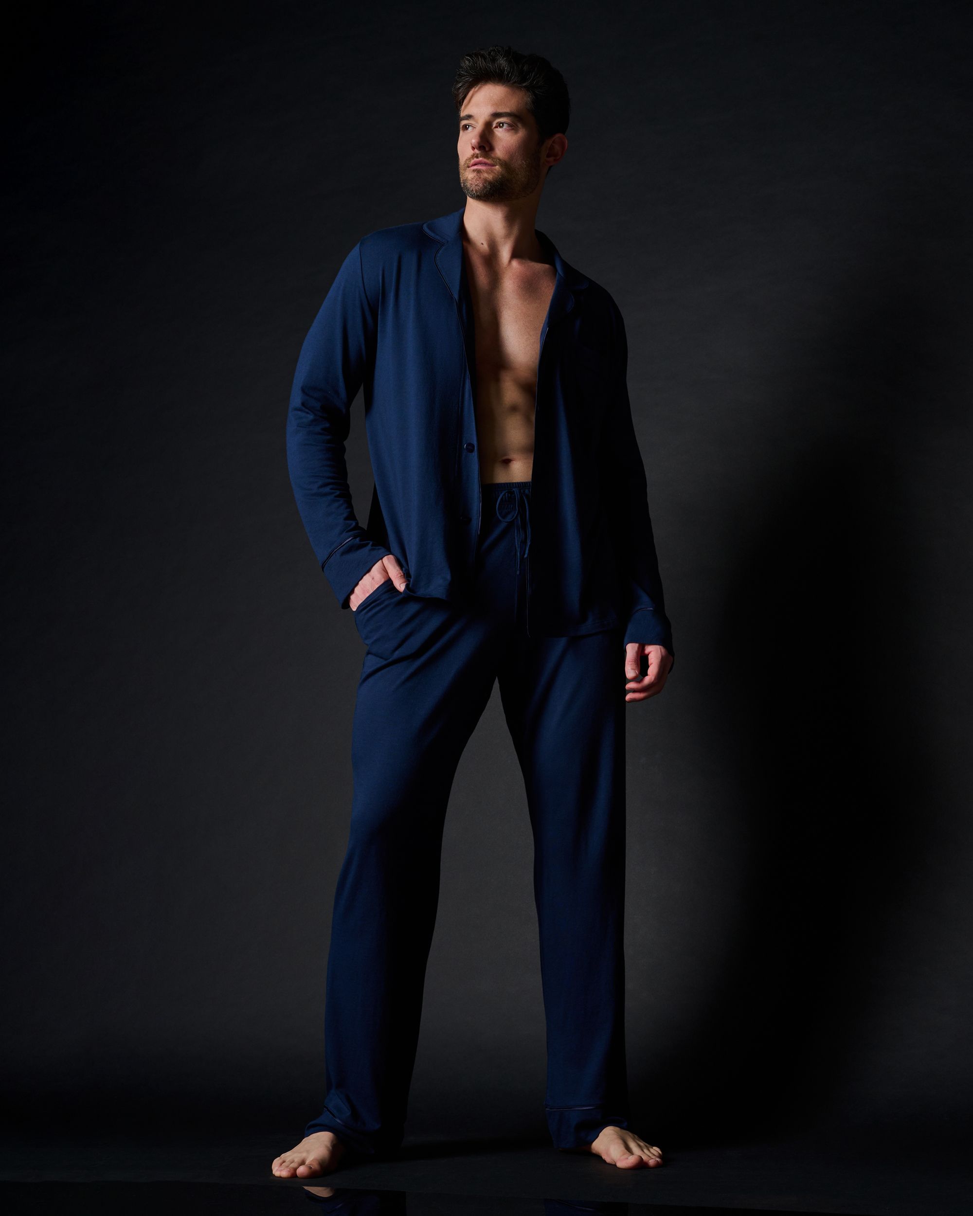 Cosabella Classic Men's PJ Set in blue