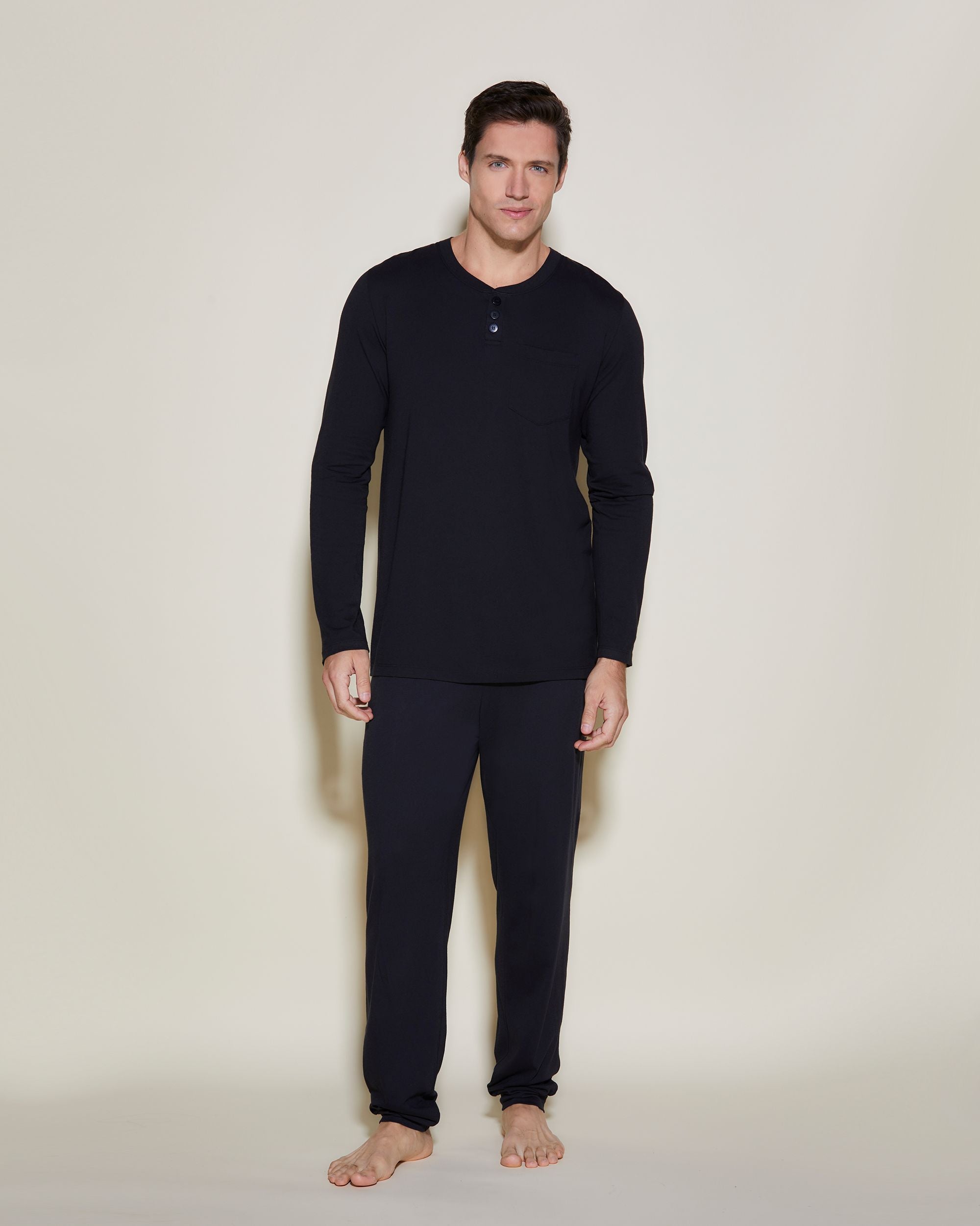 Cosabella Henley Men's PJ Set in black