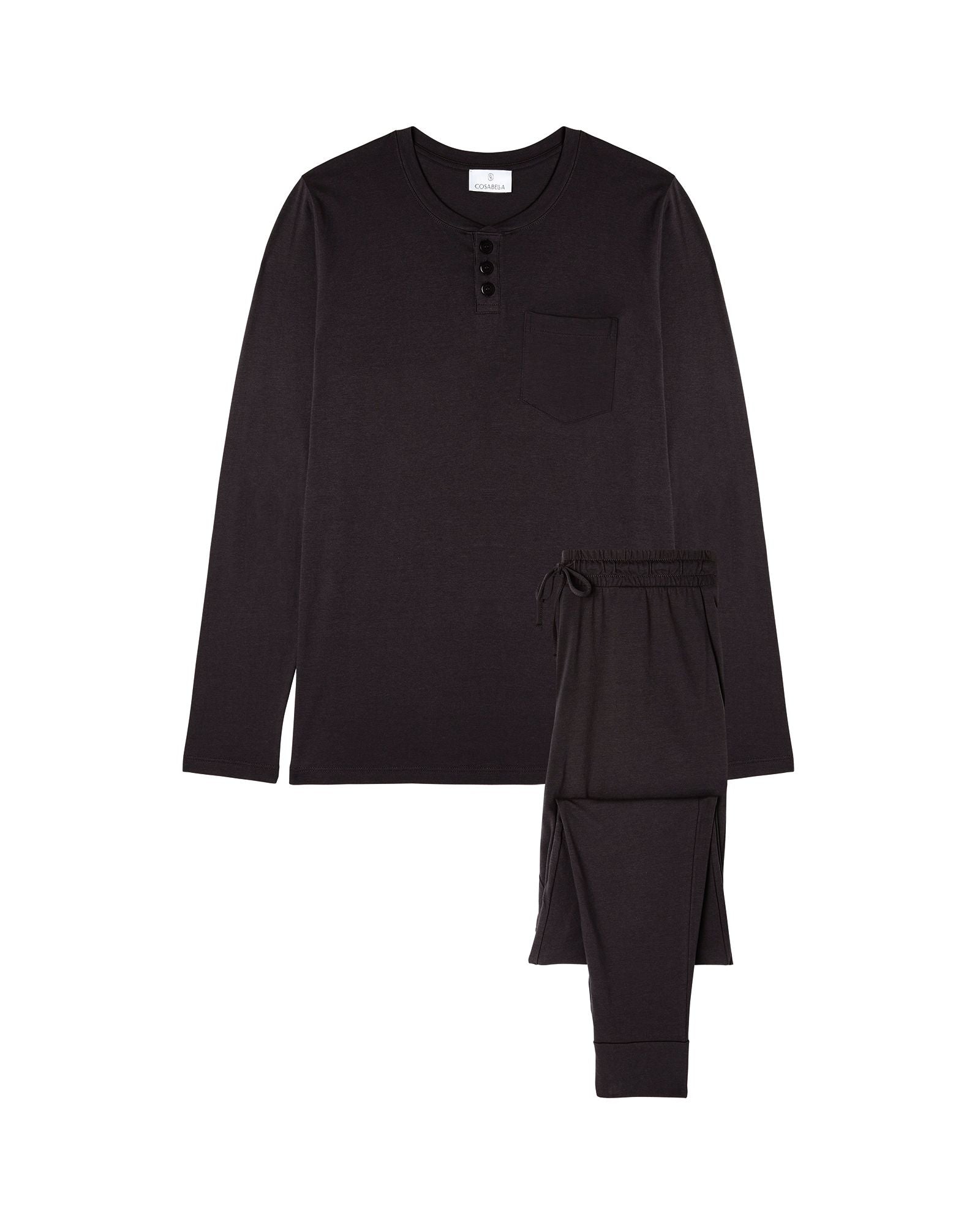 Cosabella Henley Men's PJ Set in black