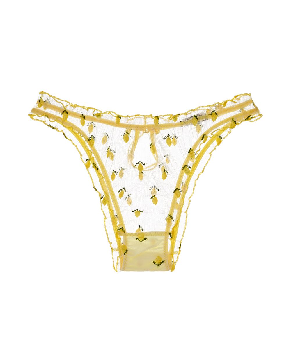 Le Petit Trou Citron Ruffled Briefs in yellow
