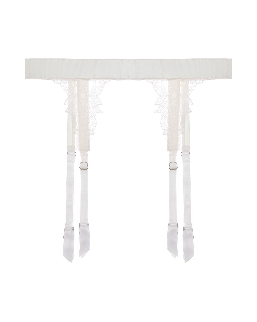 Fleur of England Aria Suspender Belt in white