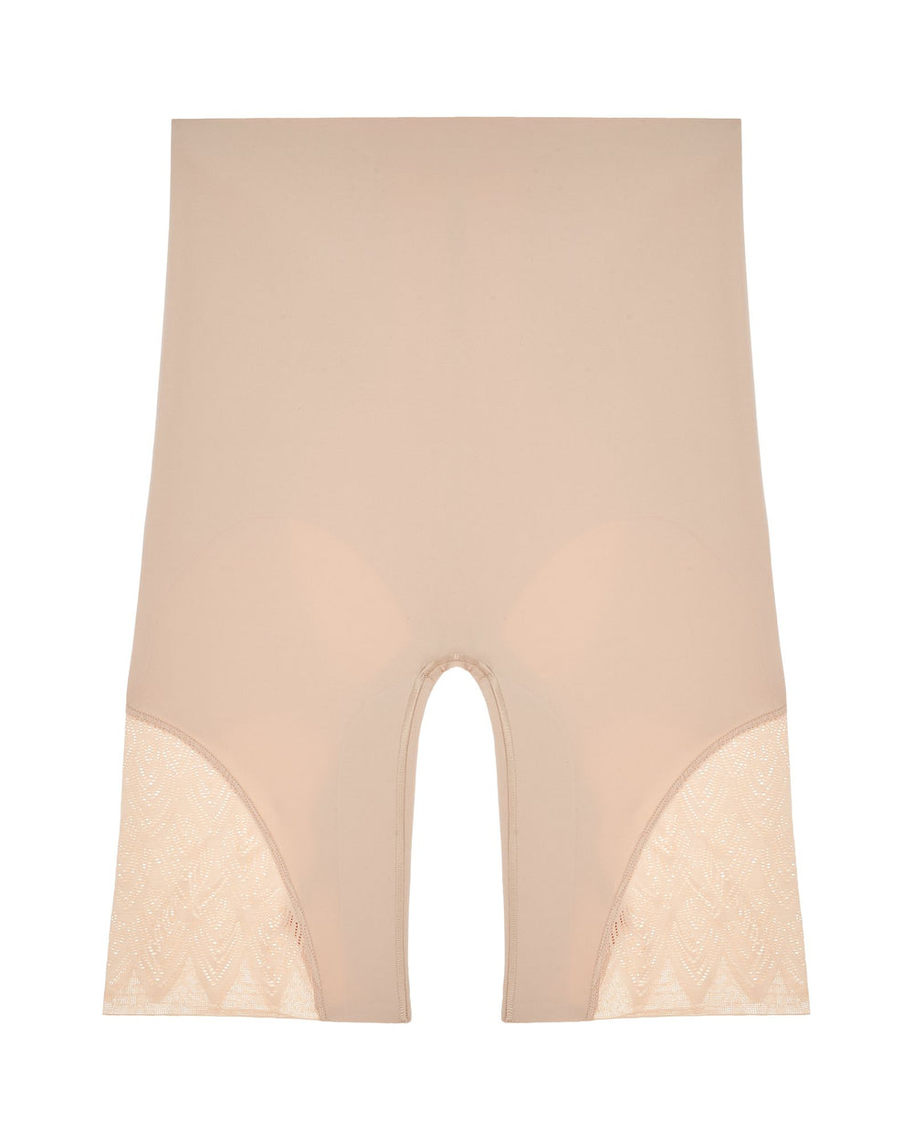 Chantelle Lace Shapewear High Waist Mid-Thigh Shaper in beige