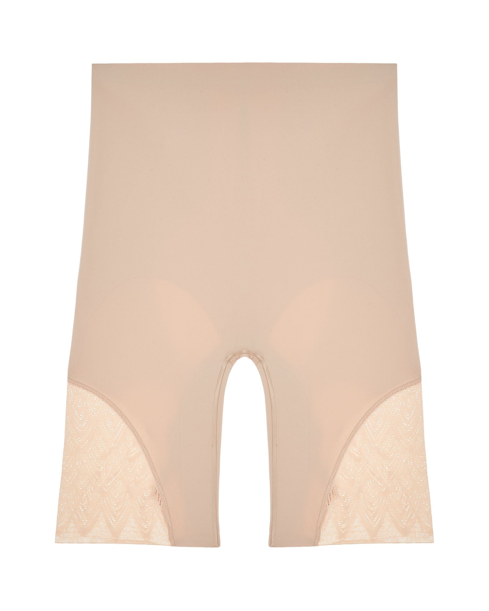 Chantelle Lace Shapewear High Waist Mid-Thigh Shaper in beige