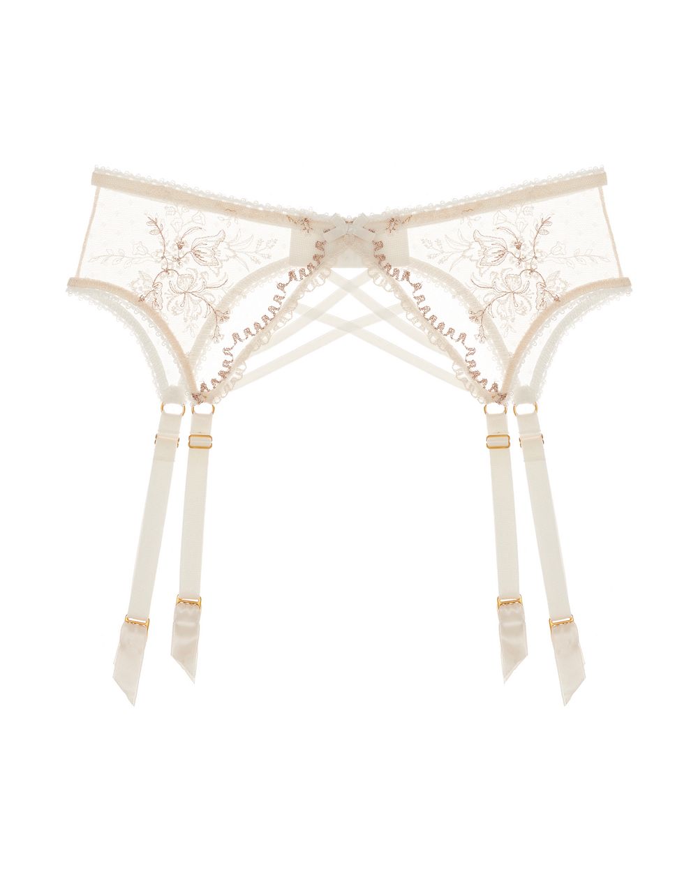 Aubade Tresor Infini Suspender in white