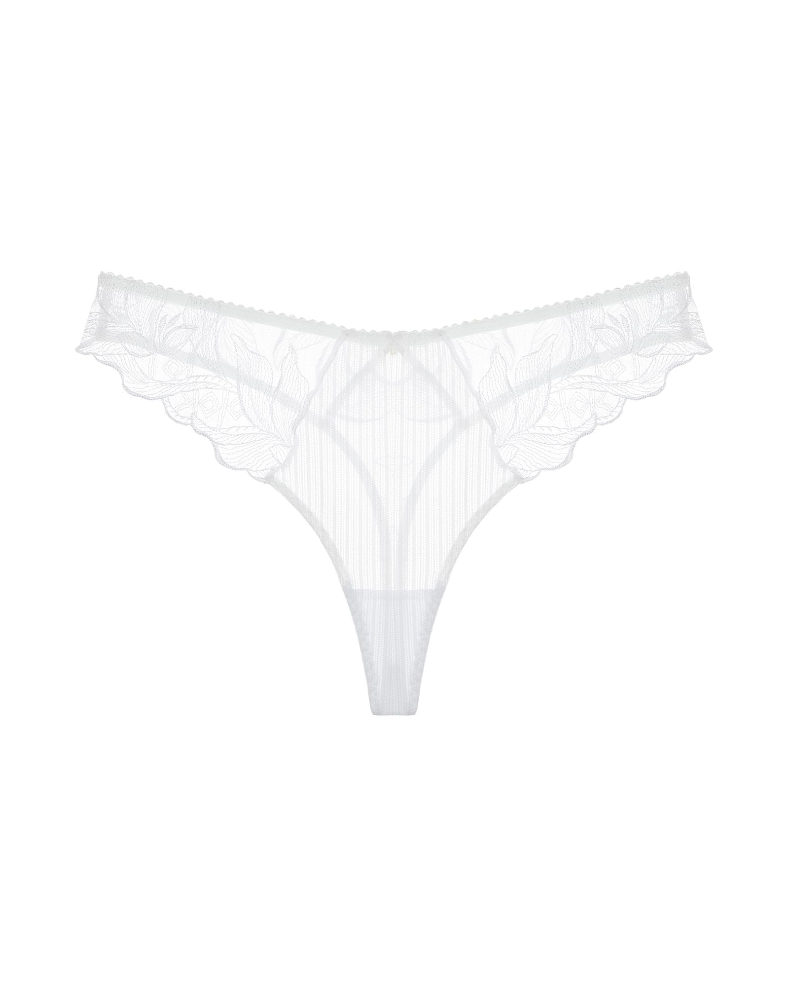 Aubade Fleur de Tattoo Tanga in white