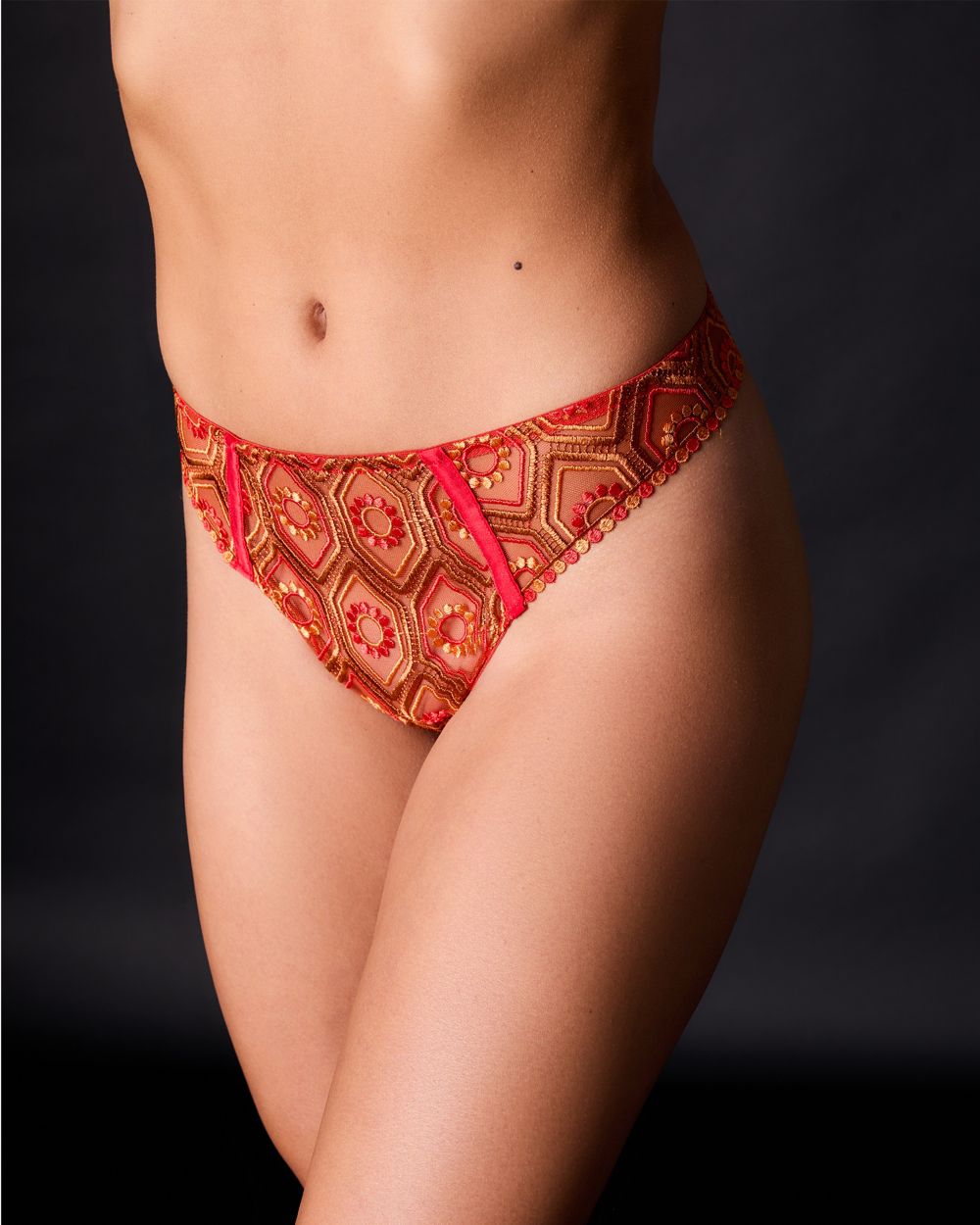 Studio Pia Aretha High Waist Thong in red