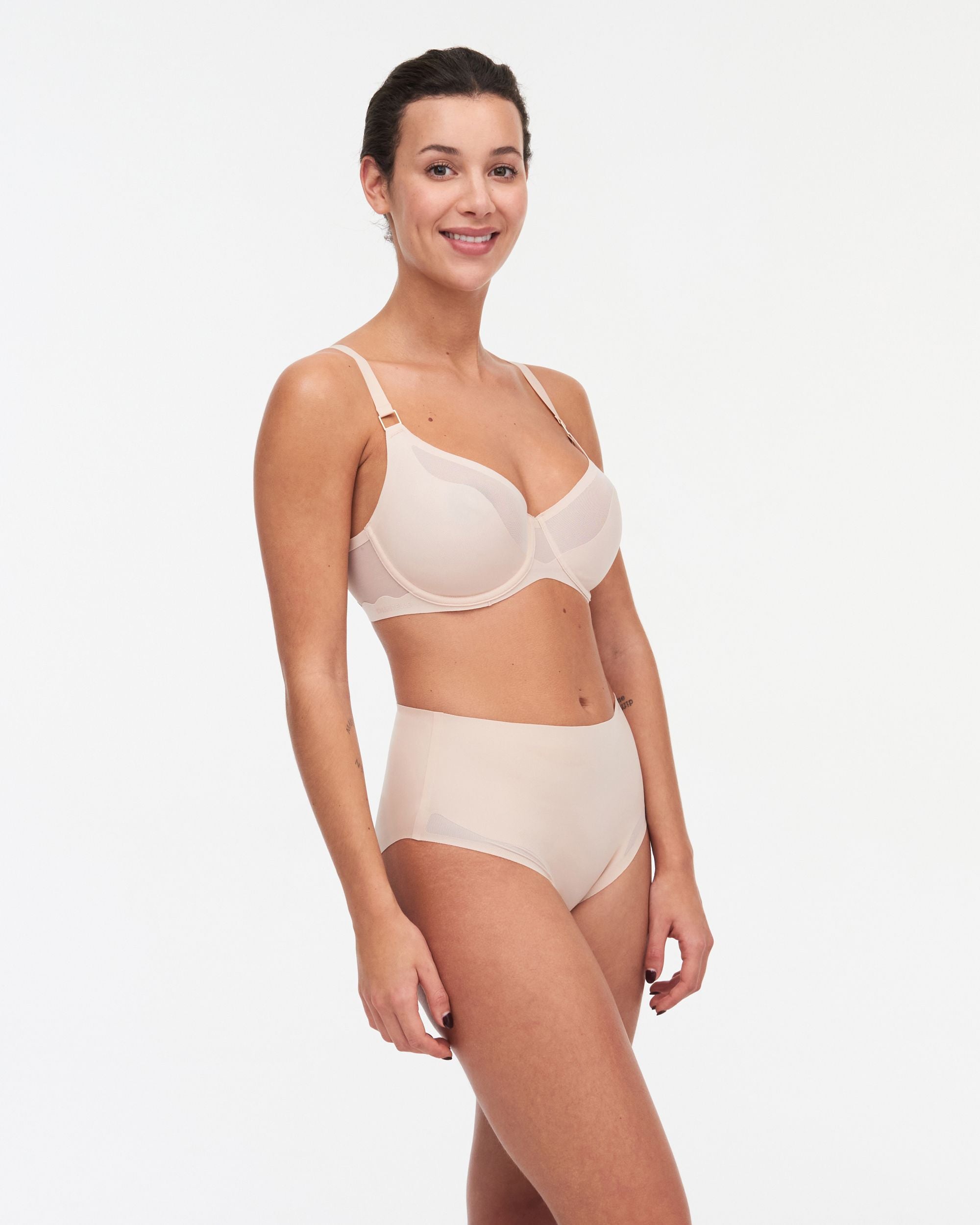 Chantelle Pure Light Unlined Molded Bra in beige