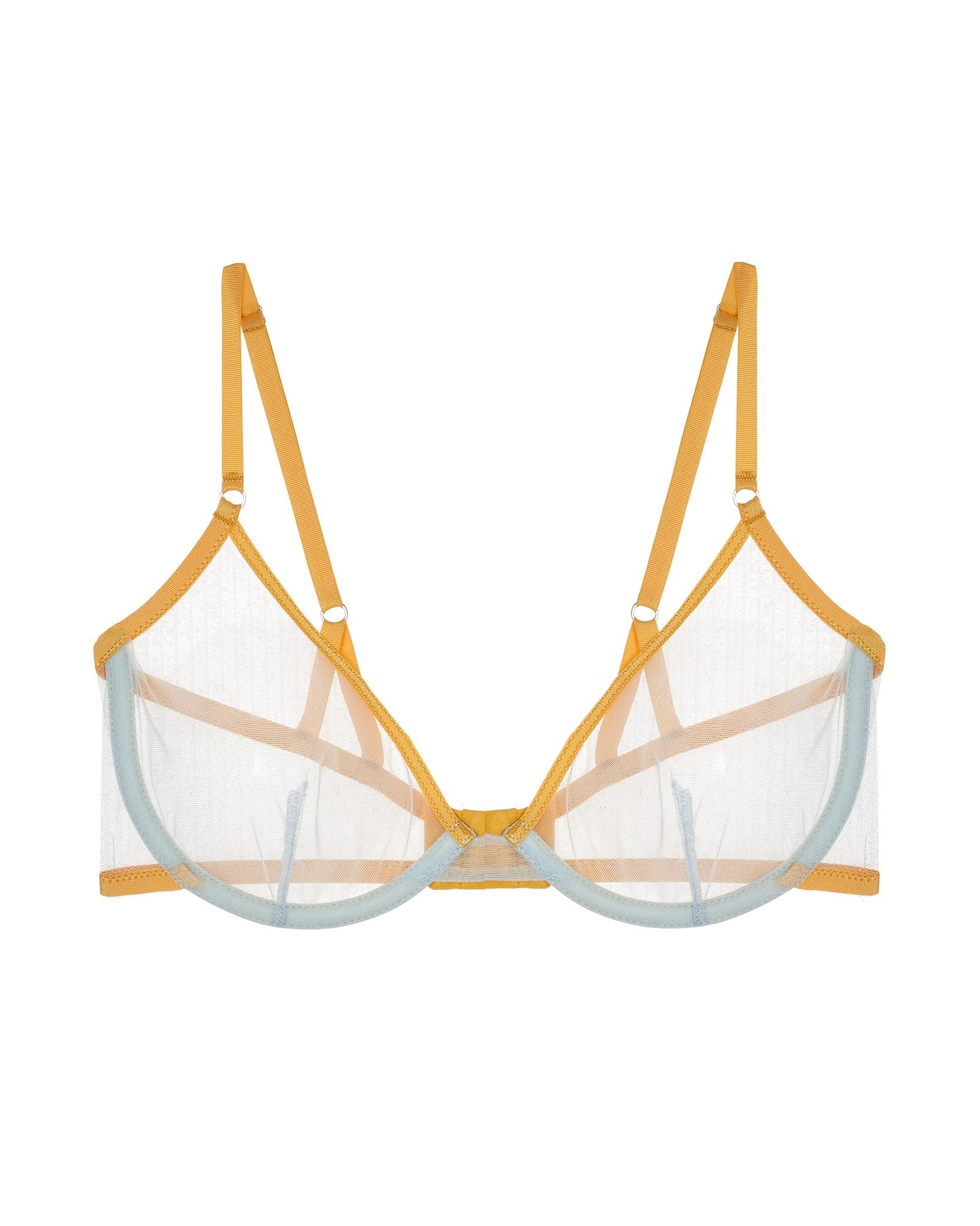 Taryn Winters Dria Mesh Plunge Bra in yellow