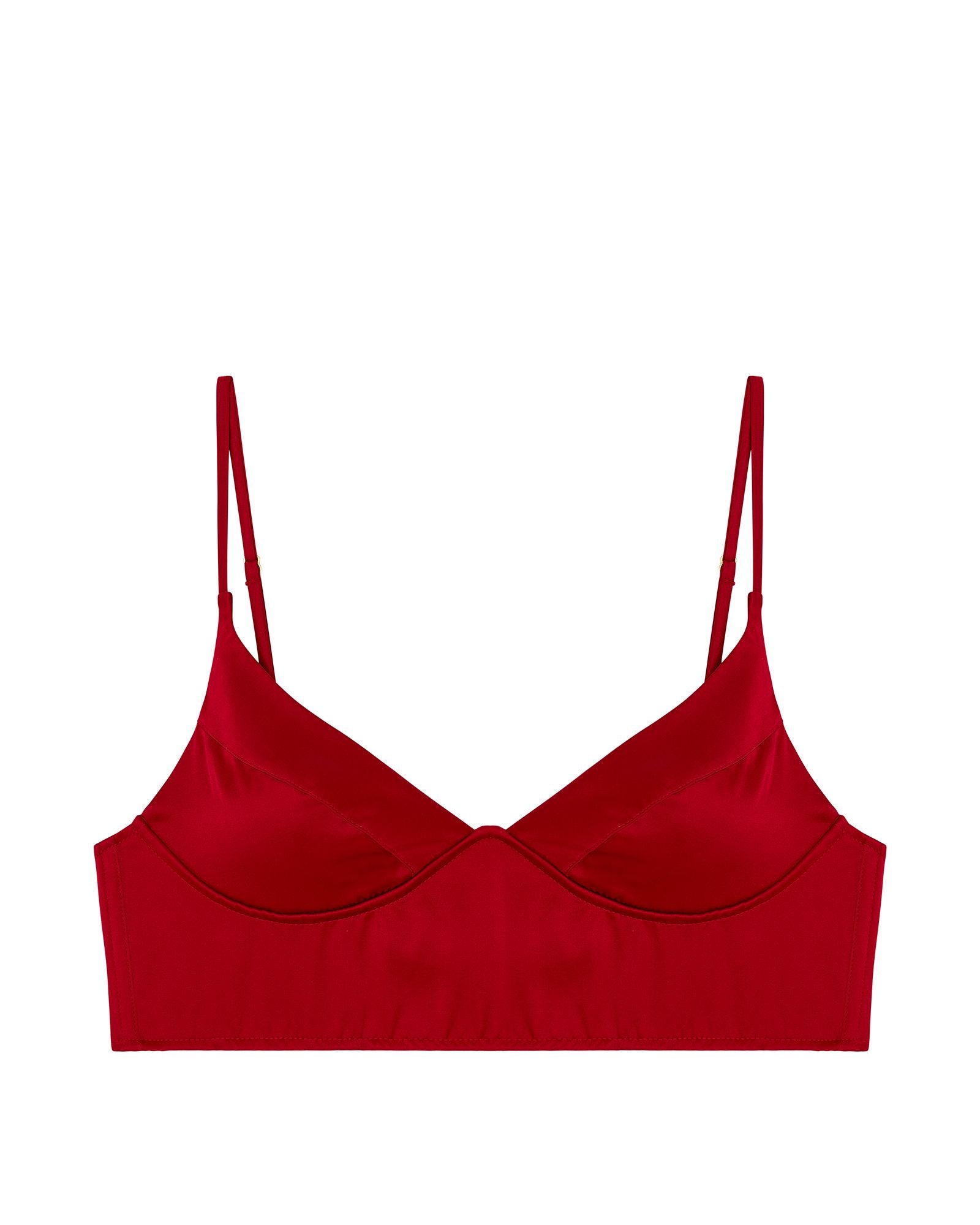 Kiki de Montparnasse Tous Les Jours Longline Bra in red