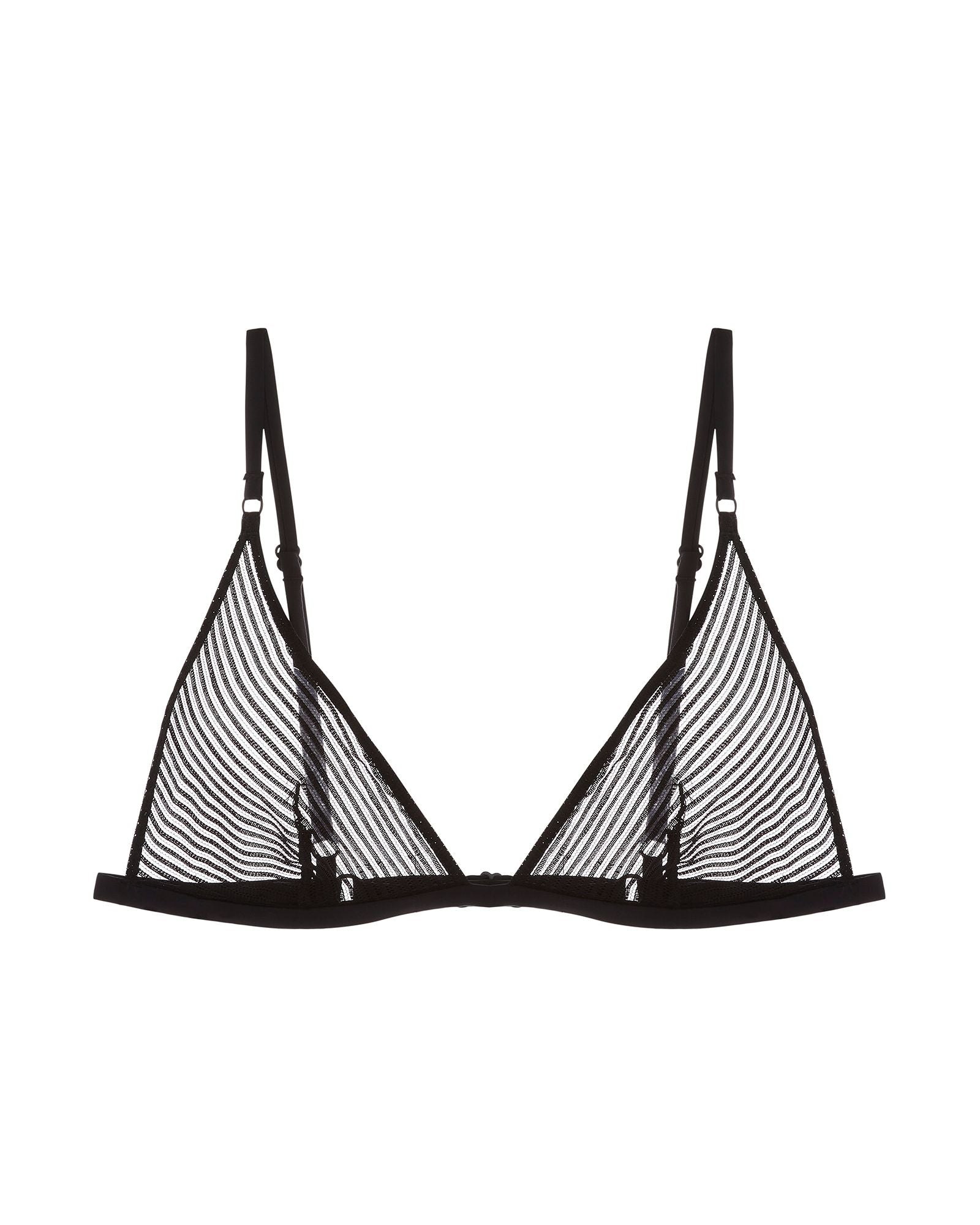 Kiki de Montparnasse Striped Lace Soft Bra in black