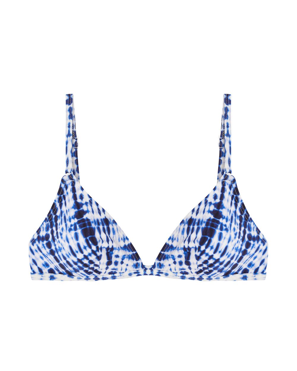 Solid & Striped Shibori Print Lulu Bikini Top in blue