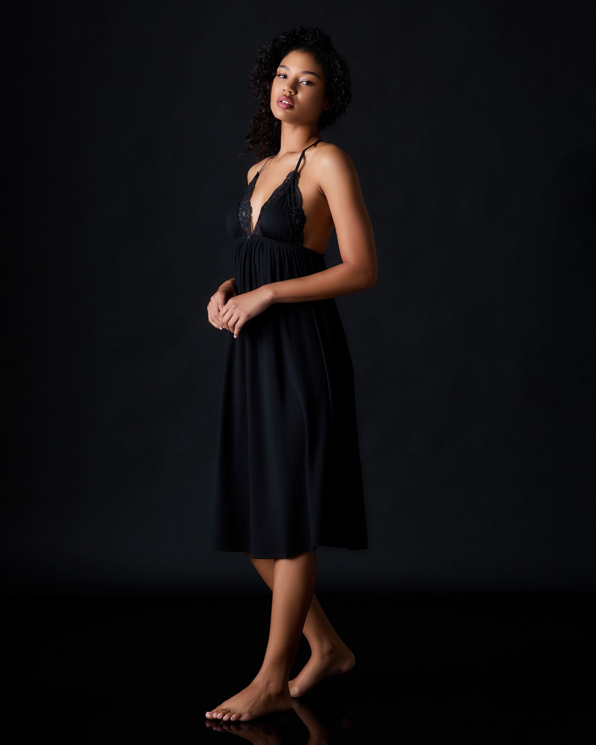 Journelle Emma Long Chemise in black