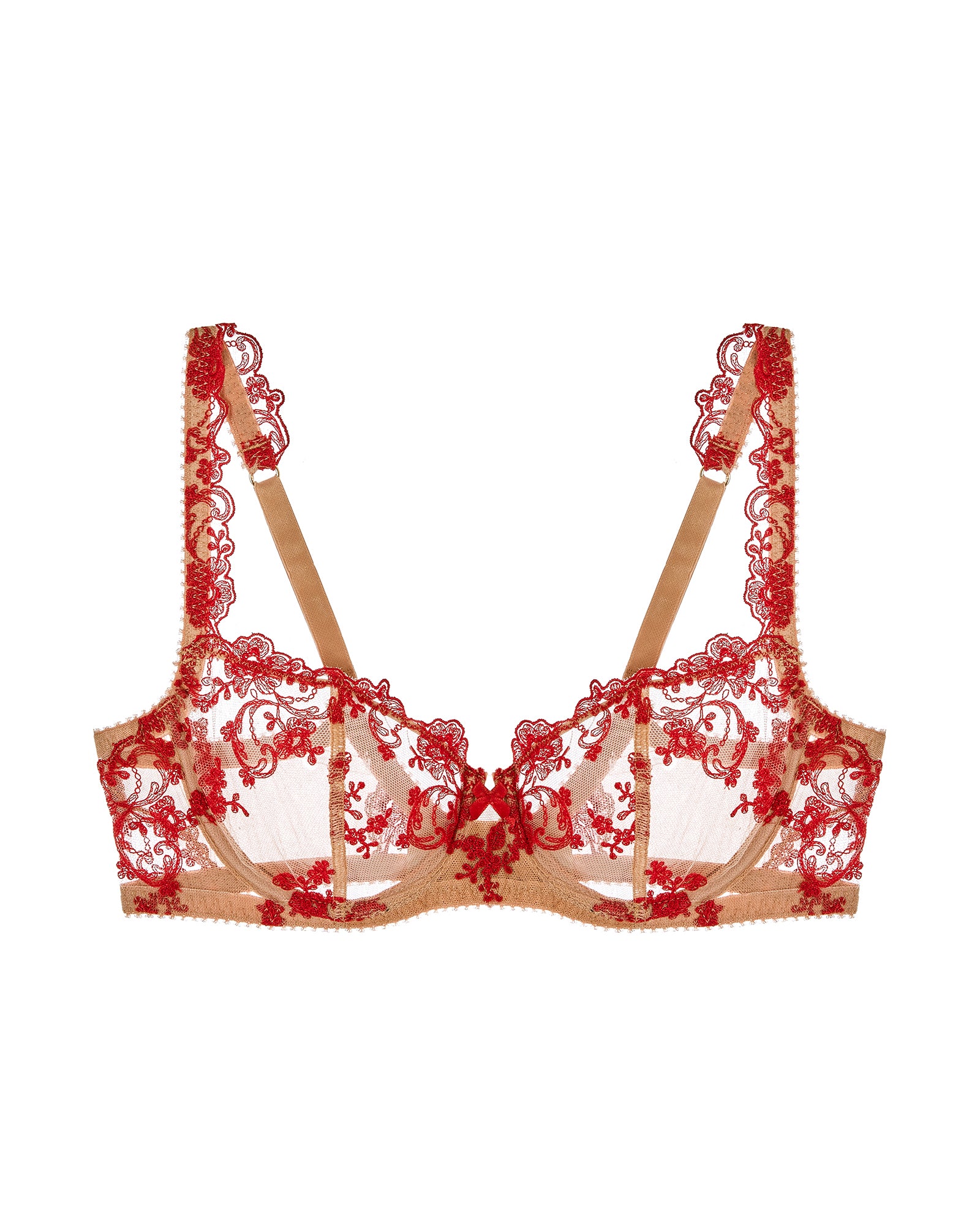 Journelle Cristiana Balconette Bra in red