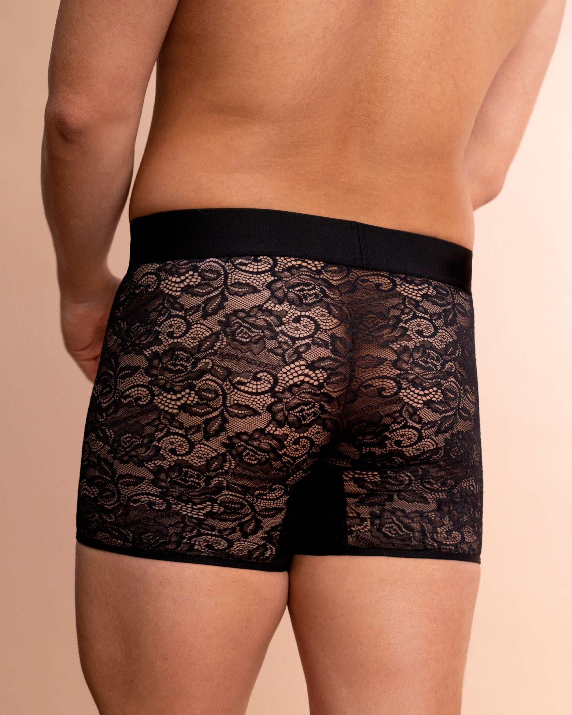 Menagerie Core Lace Boxer Brief in black