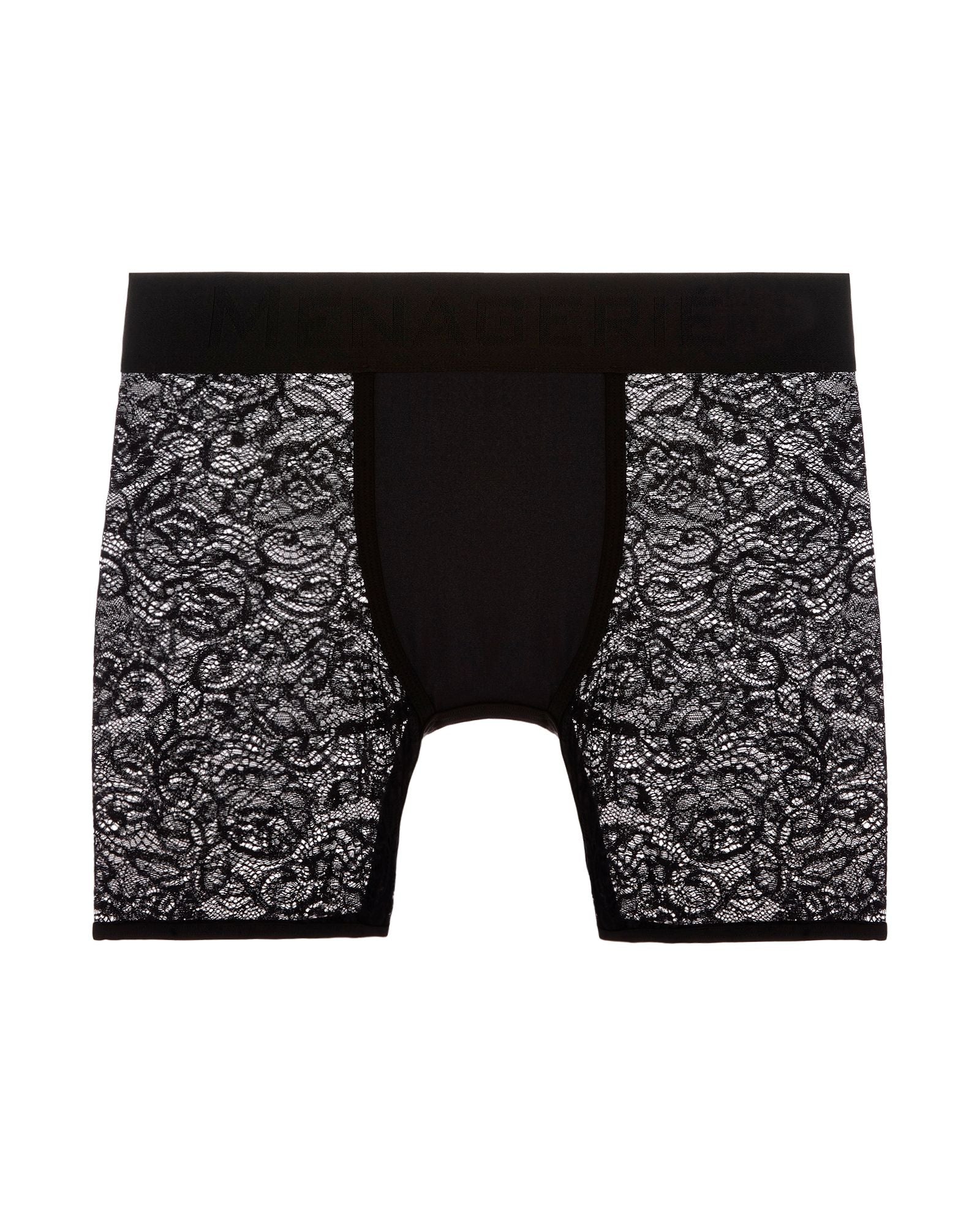 Menagerie Core Lace Boxer Brief in black