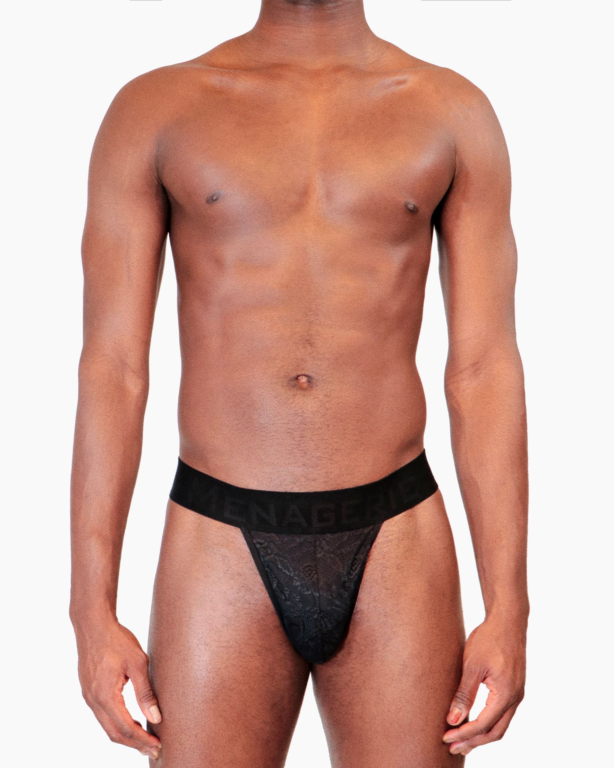 Menagerie Core Lace Jock Strap in black