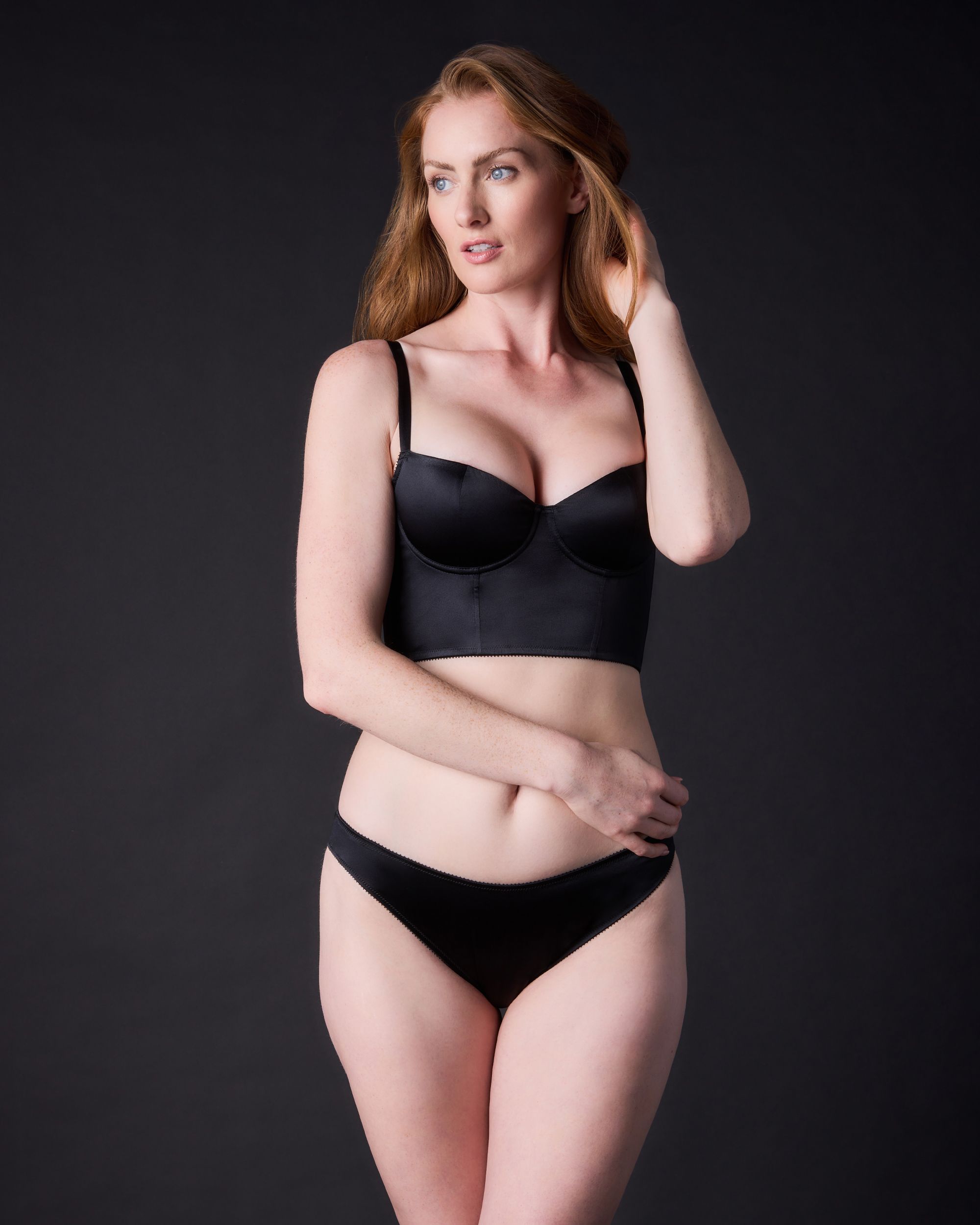 Journelle Iris Underwire Crop Bustier in black