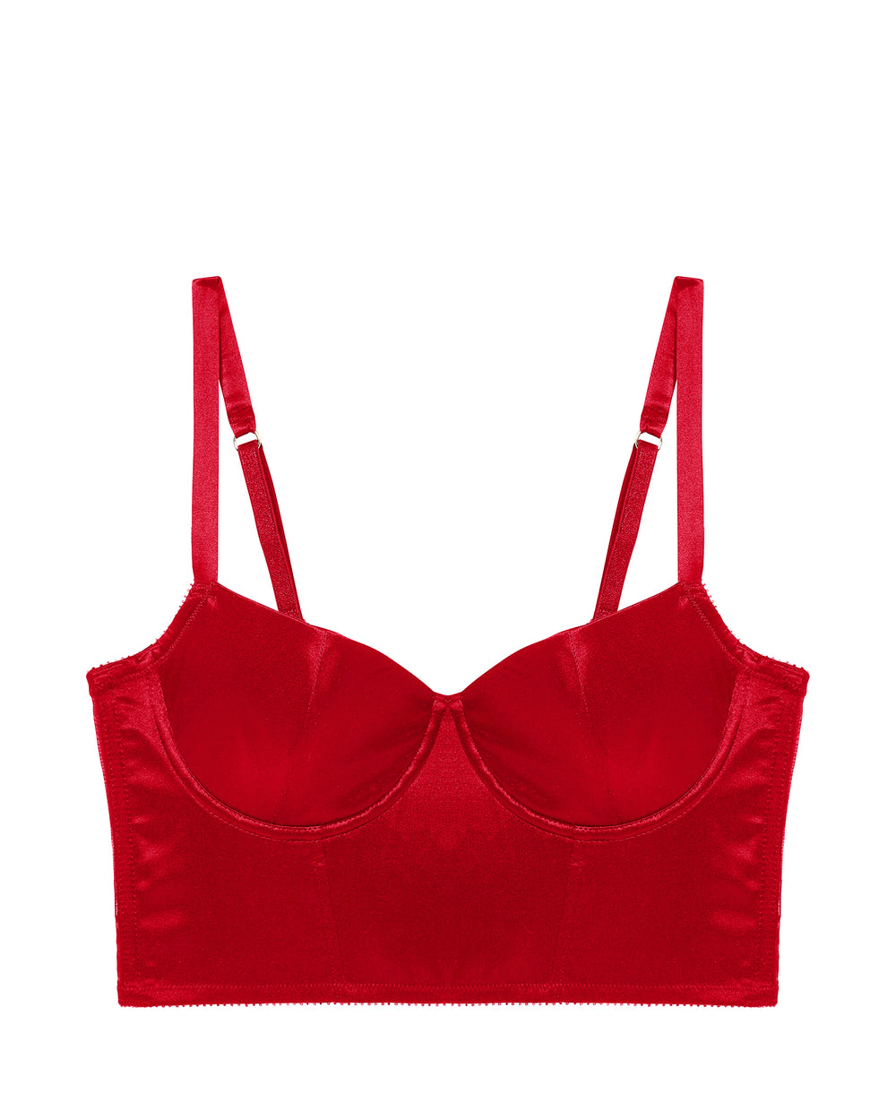 Journelle Iris Underwire Crop Bustier in red