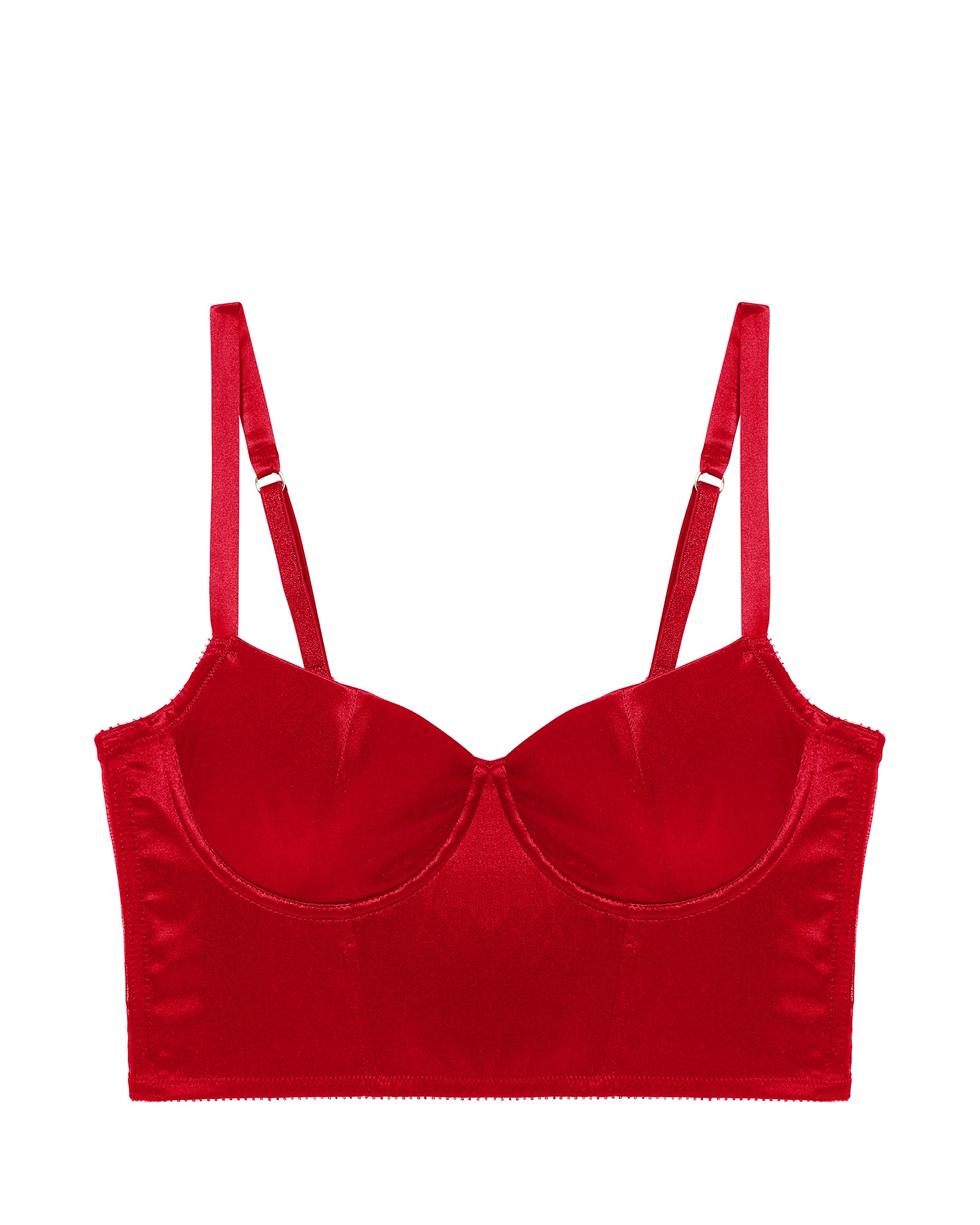 Journelle Iris Underwire Crop Bustier in red