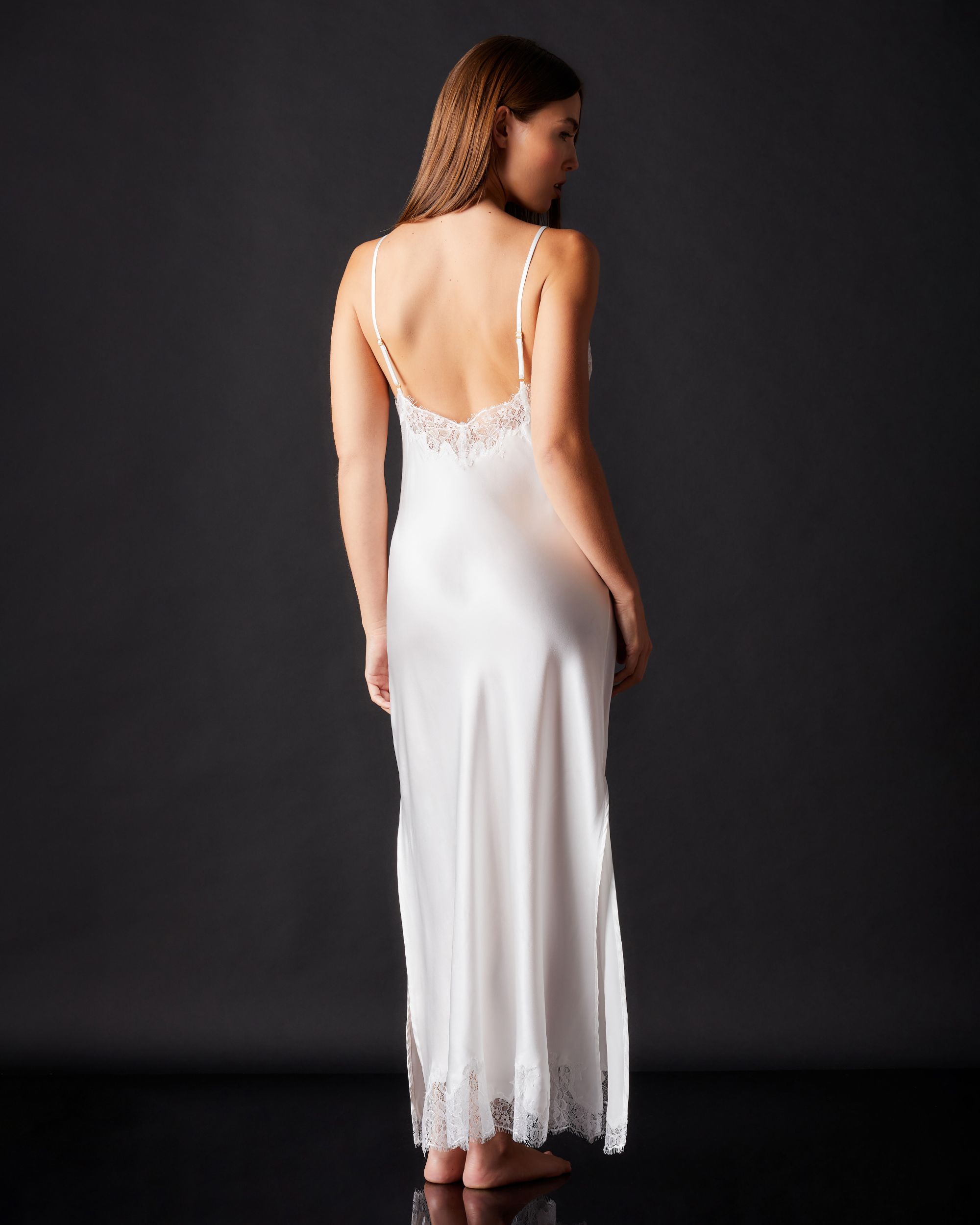 Journelle Charlotte Long Slip in white