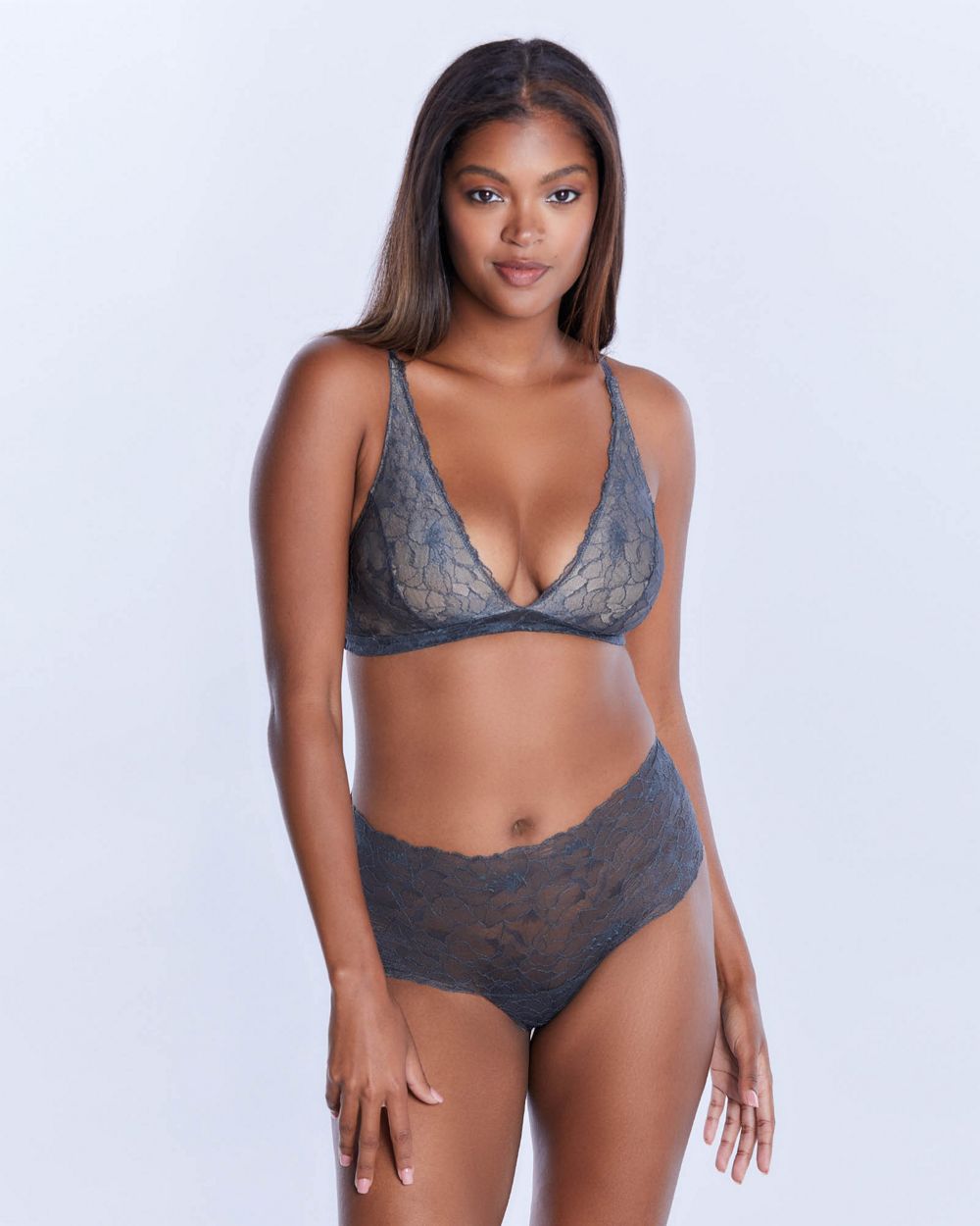 Samantha Chang My Daily Upcyle Built-Up Soft Bra in gray
