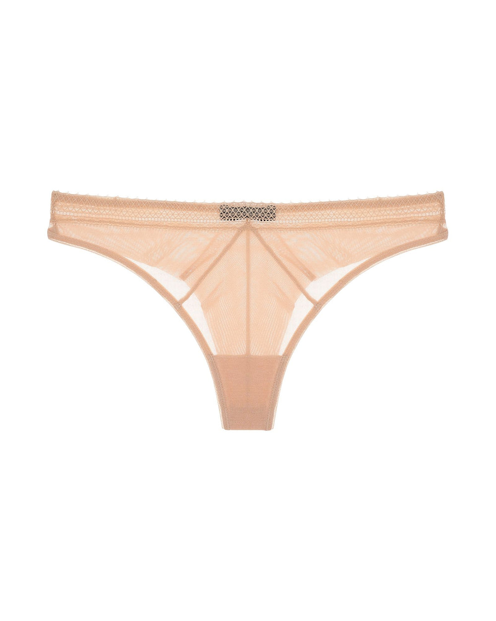 Samantha Chang Jet Set Mesh Thong in beige
