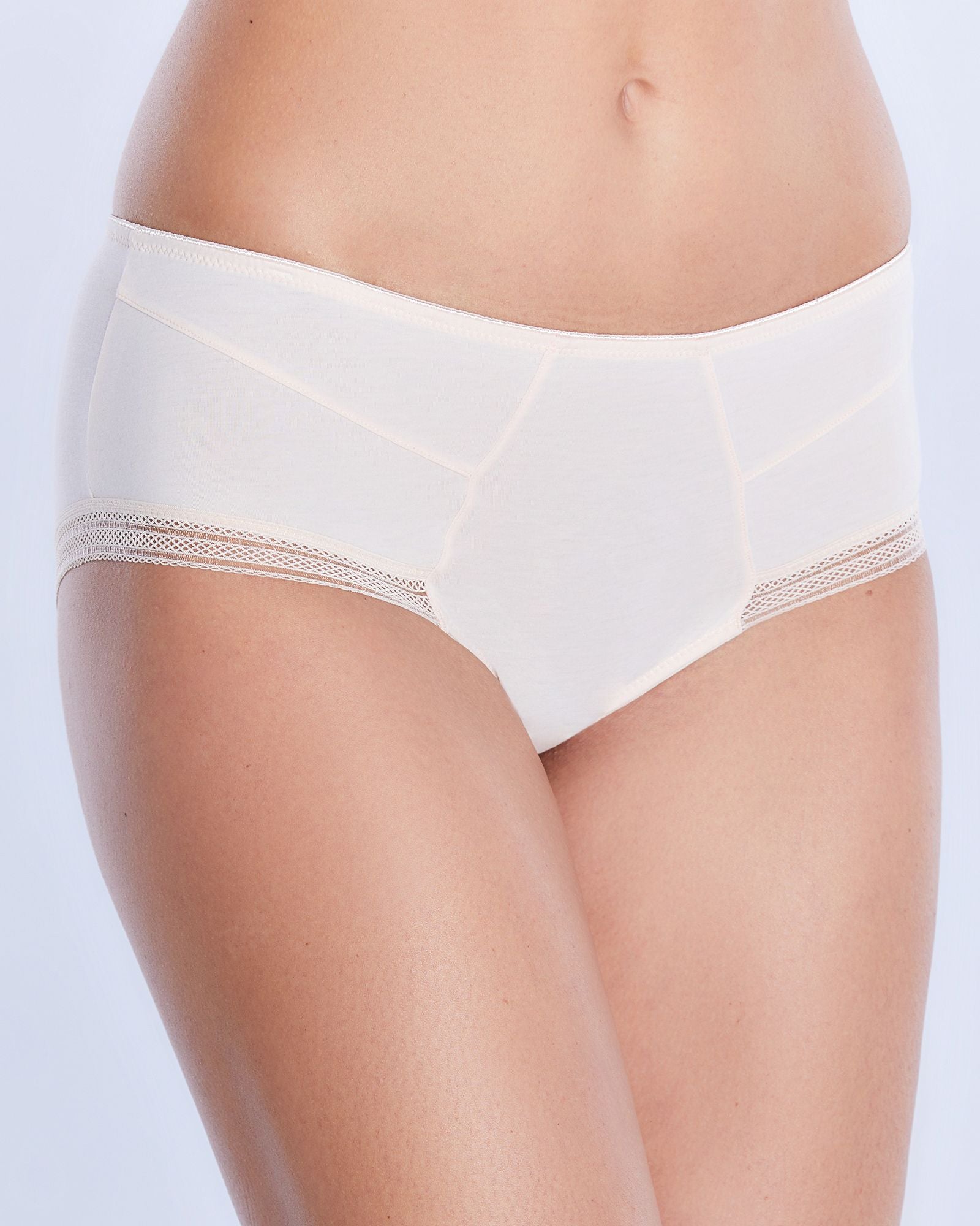 Samantha Chang Jet Set Supima Cotton Hipster in beige