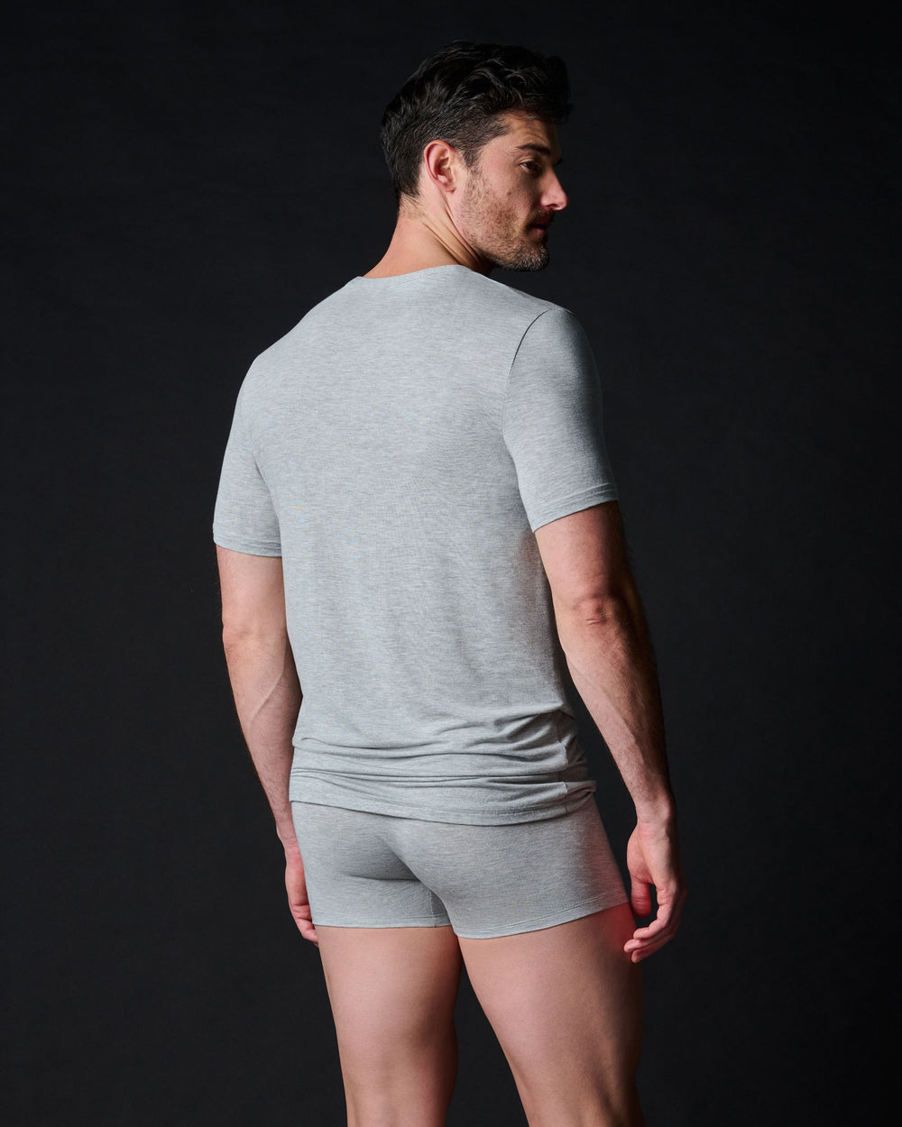 Calvin Klein Ultra Soft Modern Short Sleeve Crew Neck Tee in gray