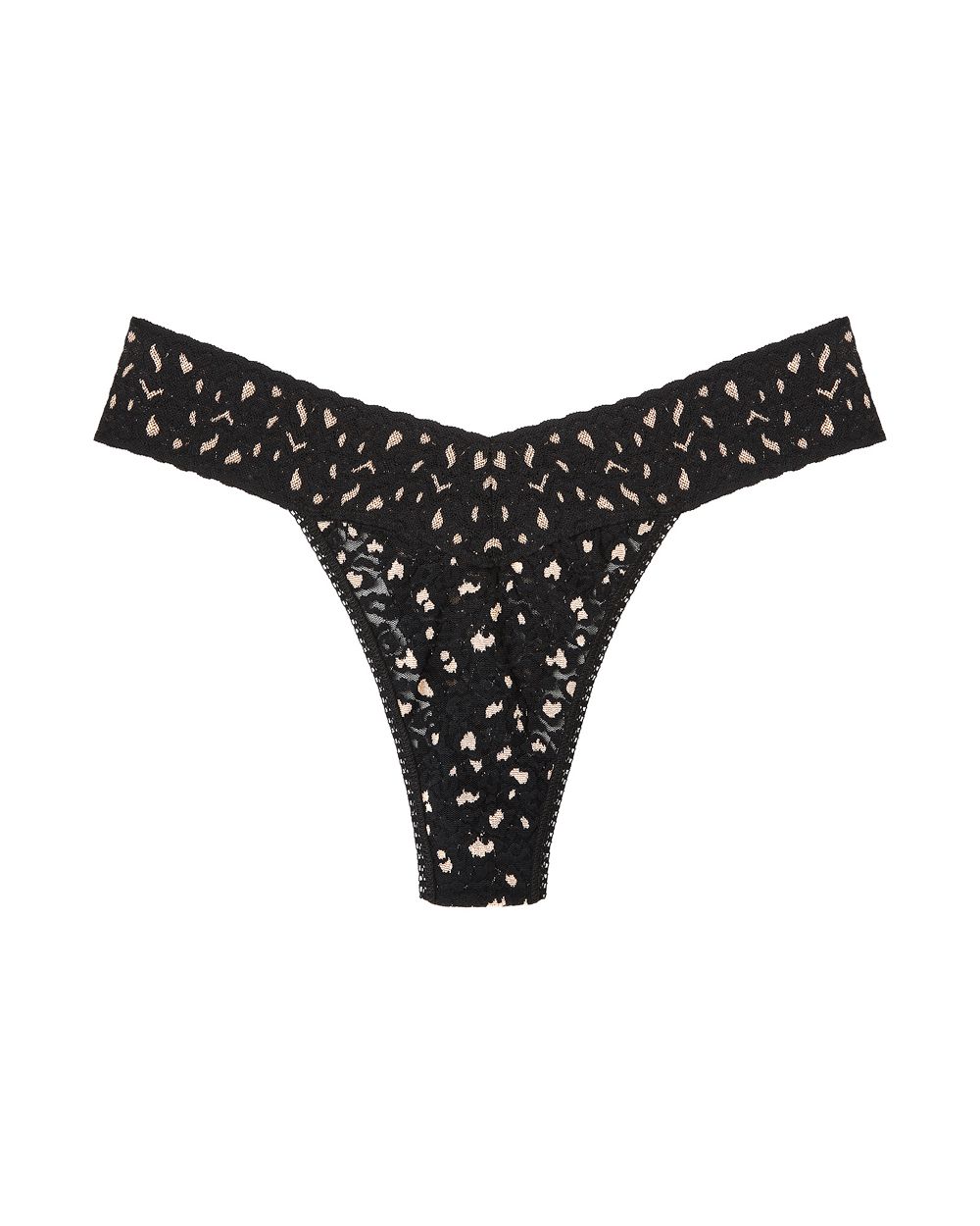 Hanky Panky Cross Dyed Leopard Original Rise Thong in black